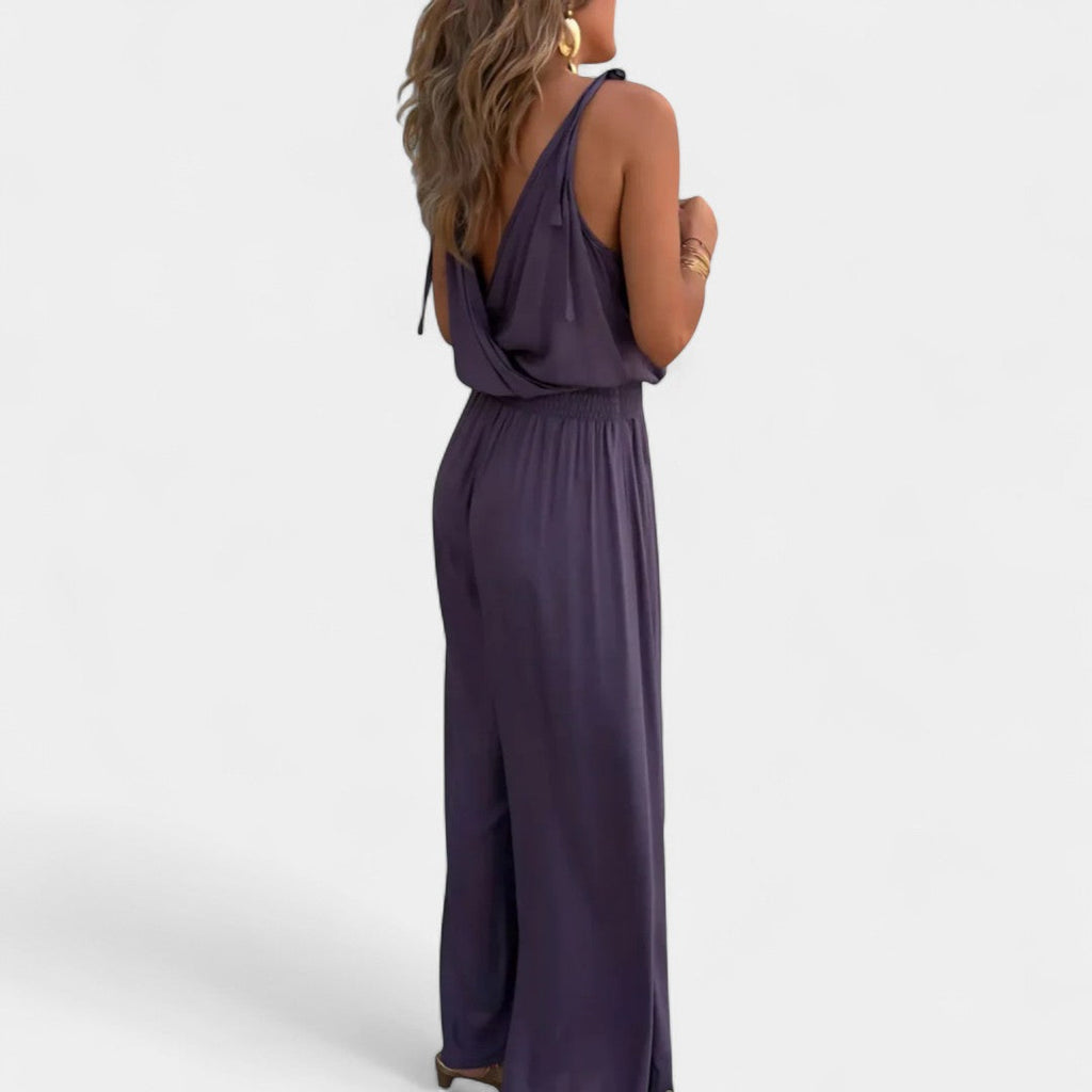 Eleonora Luxe One Piece With Gold Details And Slit