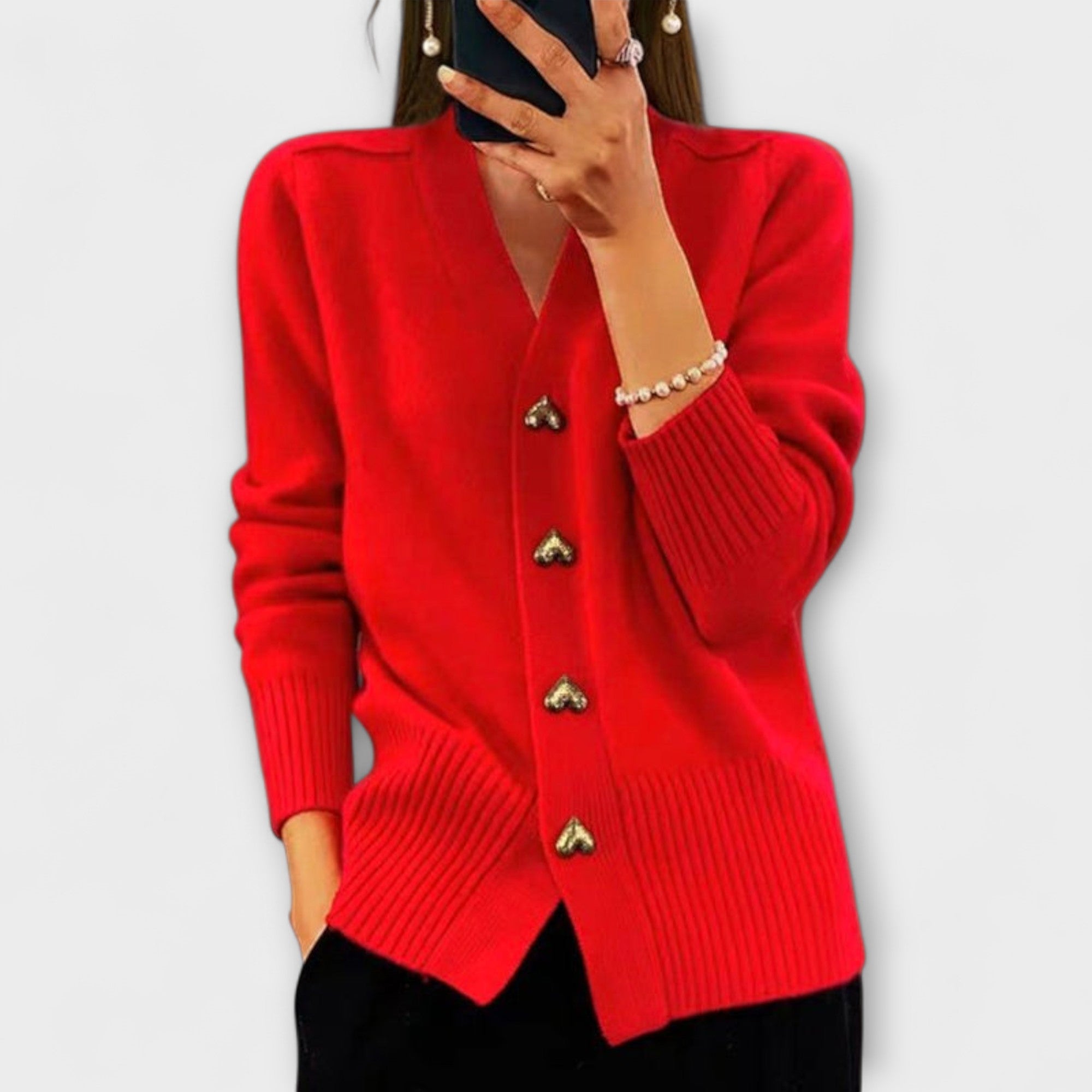 Marij Womens V Neck Jumper Vintage Look Knitwear Collection