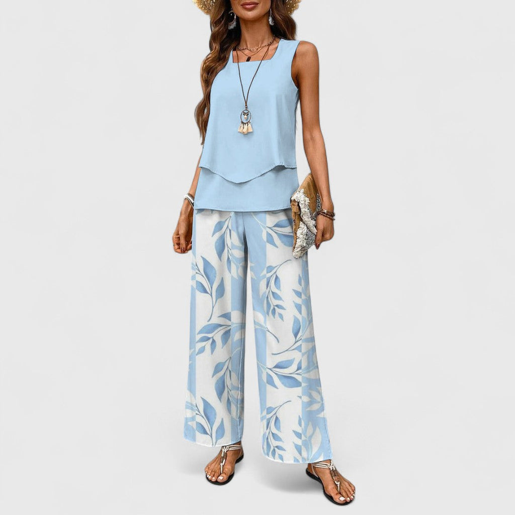 Ouranitsa Sleeveless Two Piece With Straight Trousers