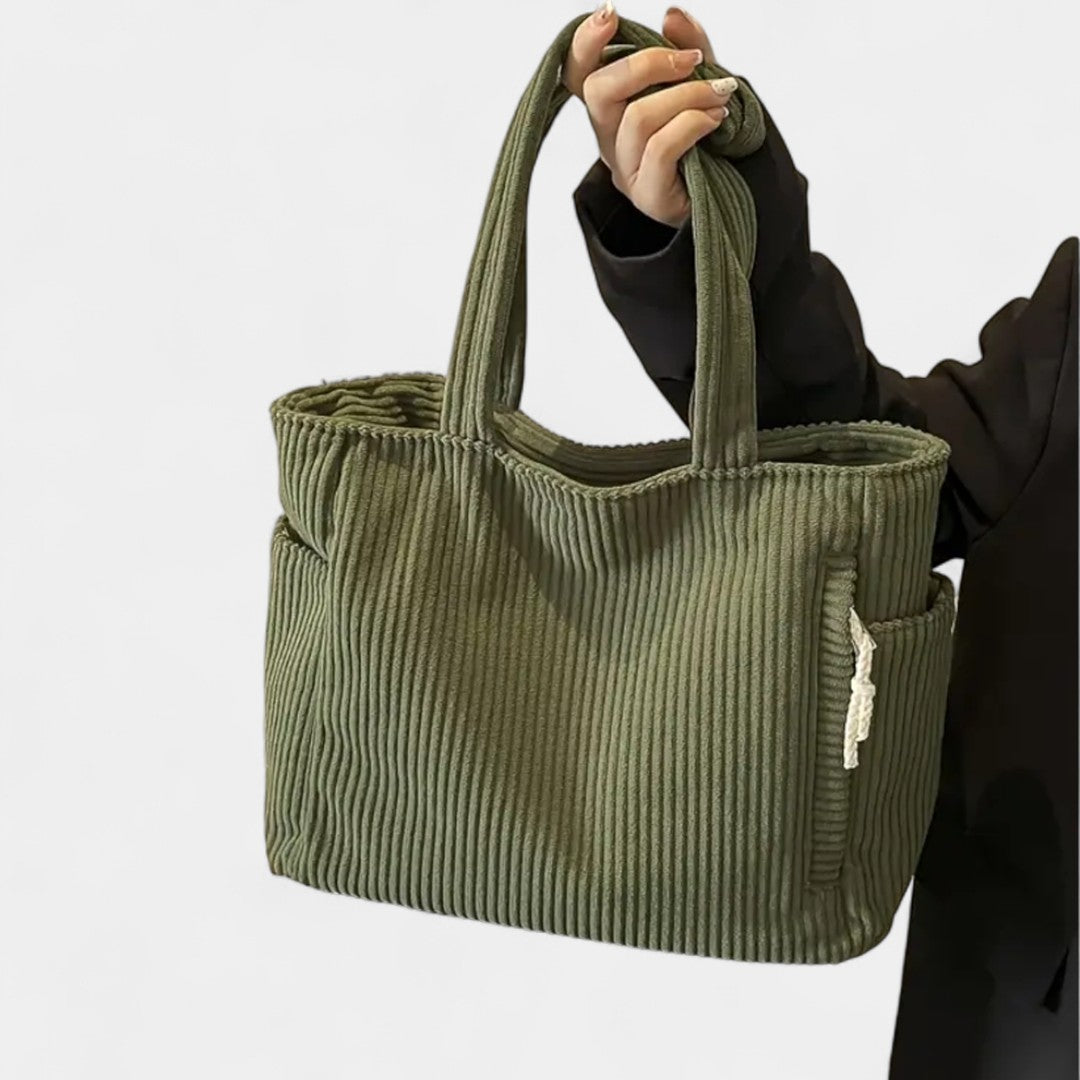 Danai Striped Shoulder Bag With Elegant Drawstring