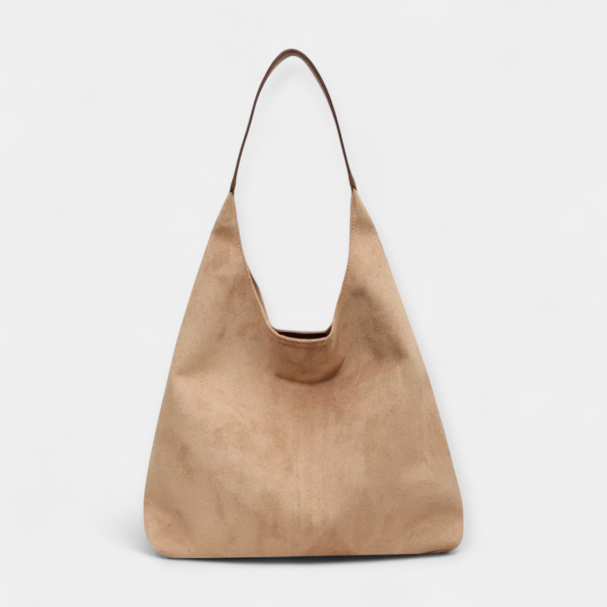 Elegant Hobo Bag With Suede Texture For Everyday Use