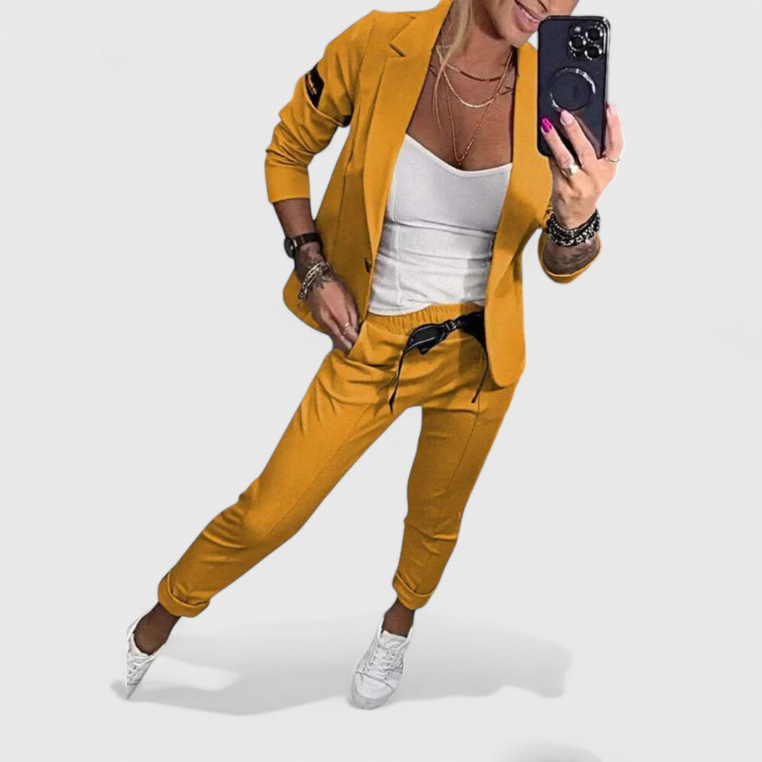 Amalia Timeless Soft Jacket And Relaxed Jogger Set