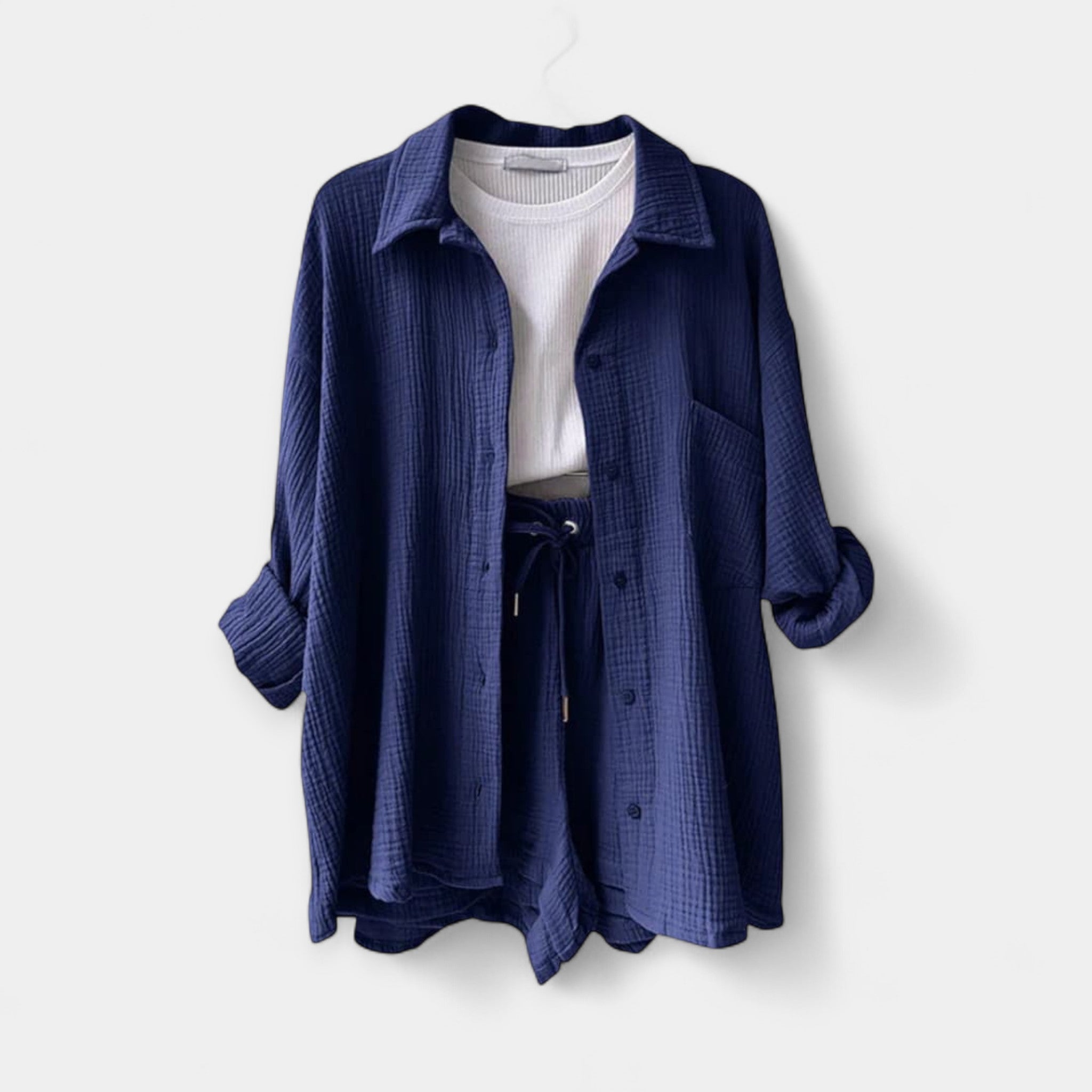 Two Tone Summer Set Top and Shorts in Vibrant Colour