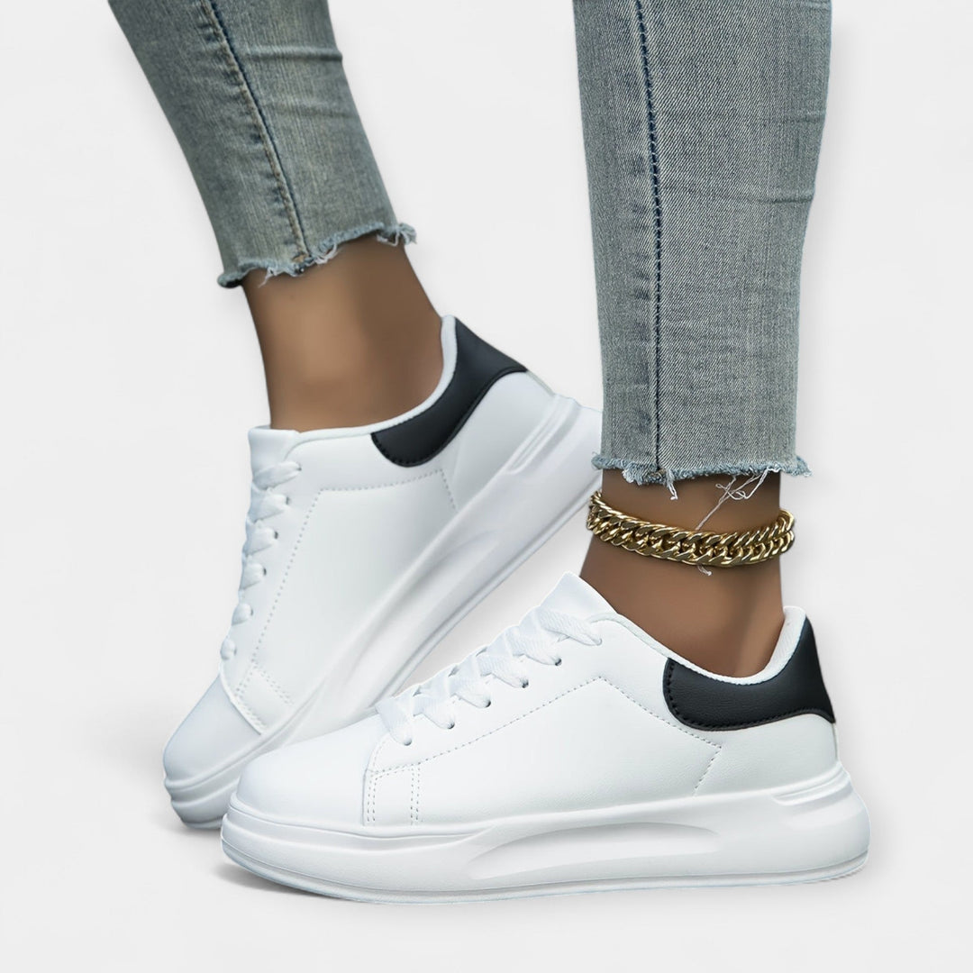 White Leather Sneakers Premium Comfort Orthopaedic Sole