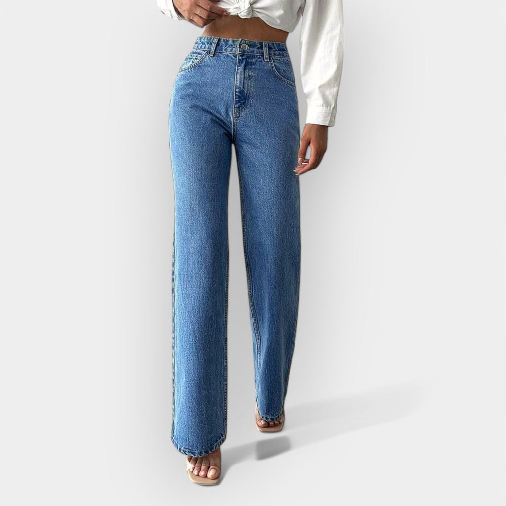 High Waisted Jeans With Wide Leg For Versatile Style