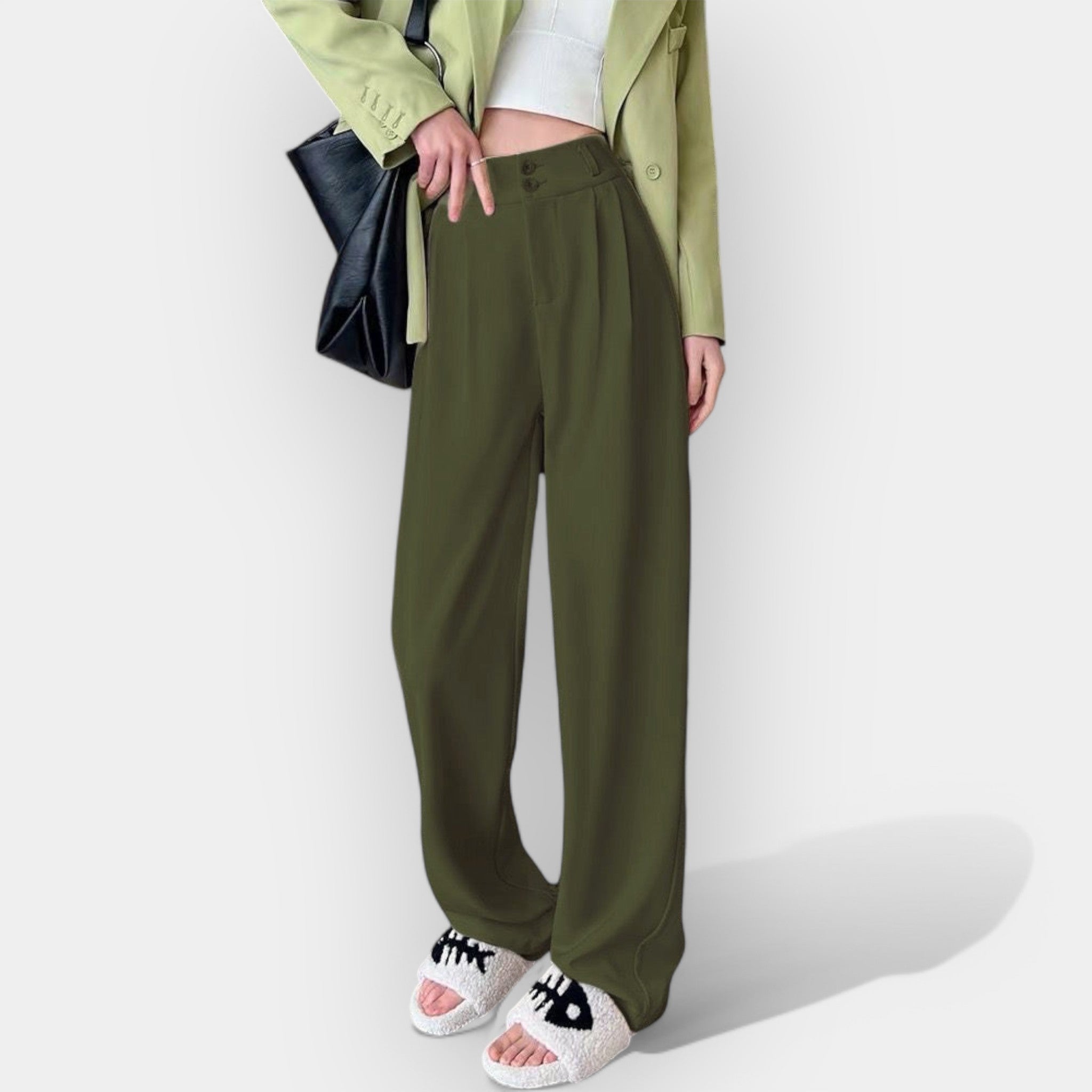 Wide Leg Trousers Korean Style Baggy Urban Casual Relaxed