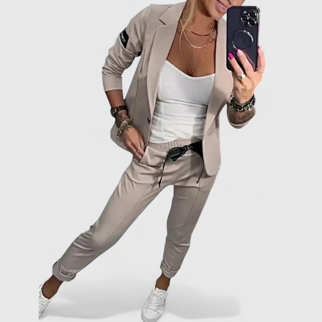 Amalia Timeless Soft Jacket And Relaxed Jogger Set