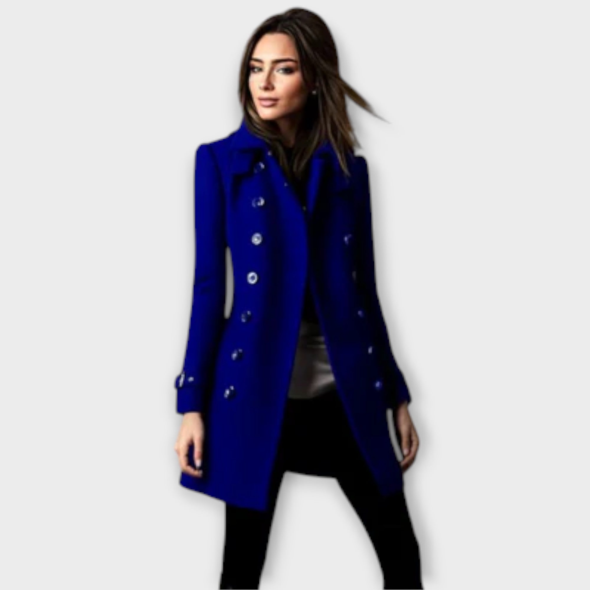 Linda Double Breasted Trench Coat For Women Waterproof