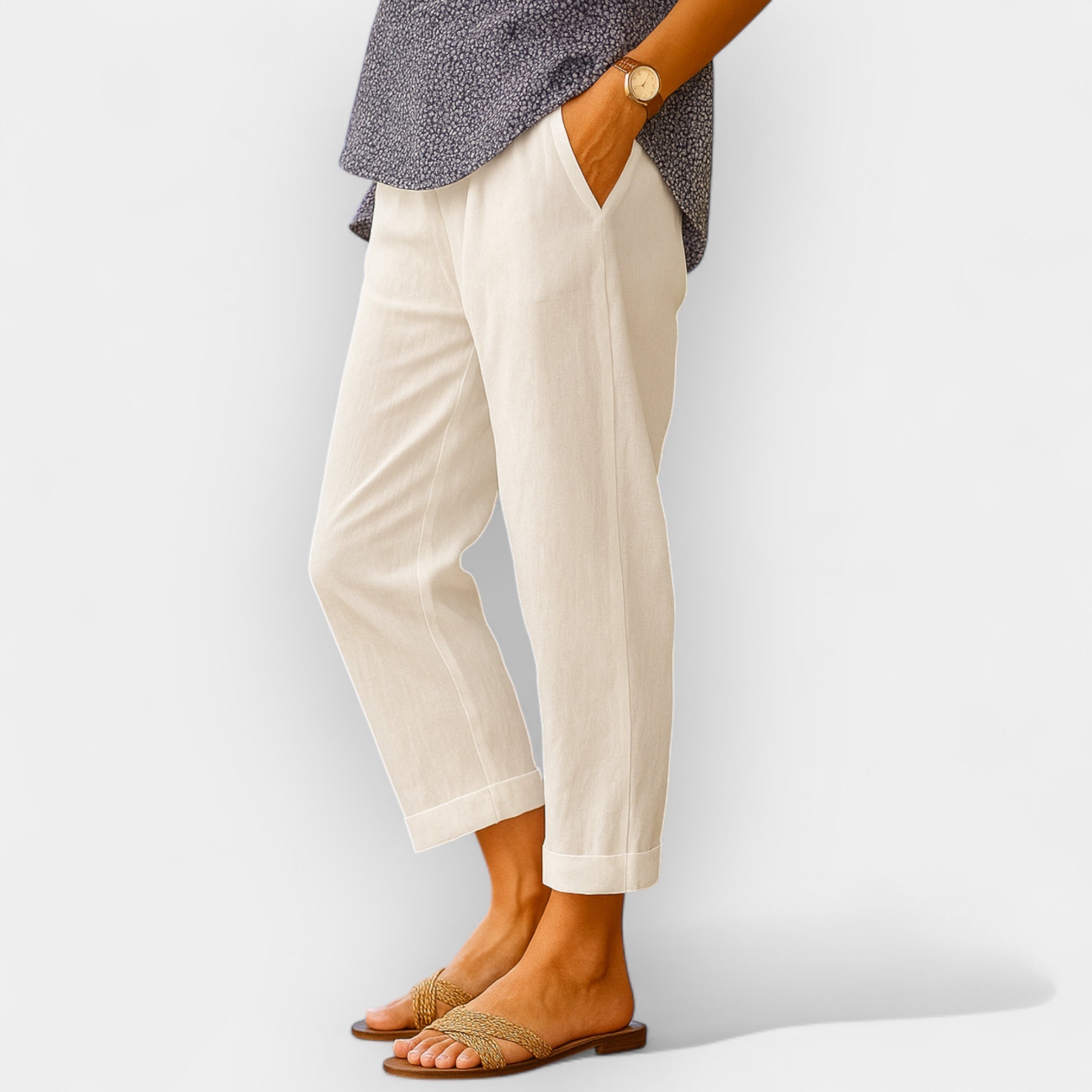 Linen Summer Trousers Lightweight Airy Fit For Warm Weather