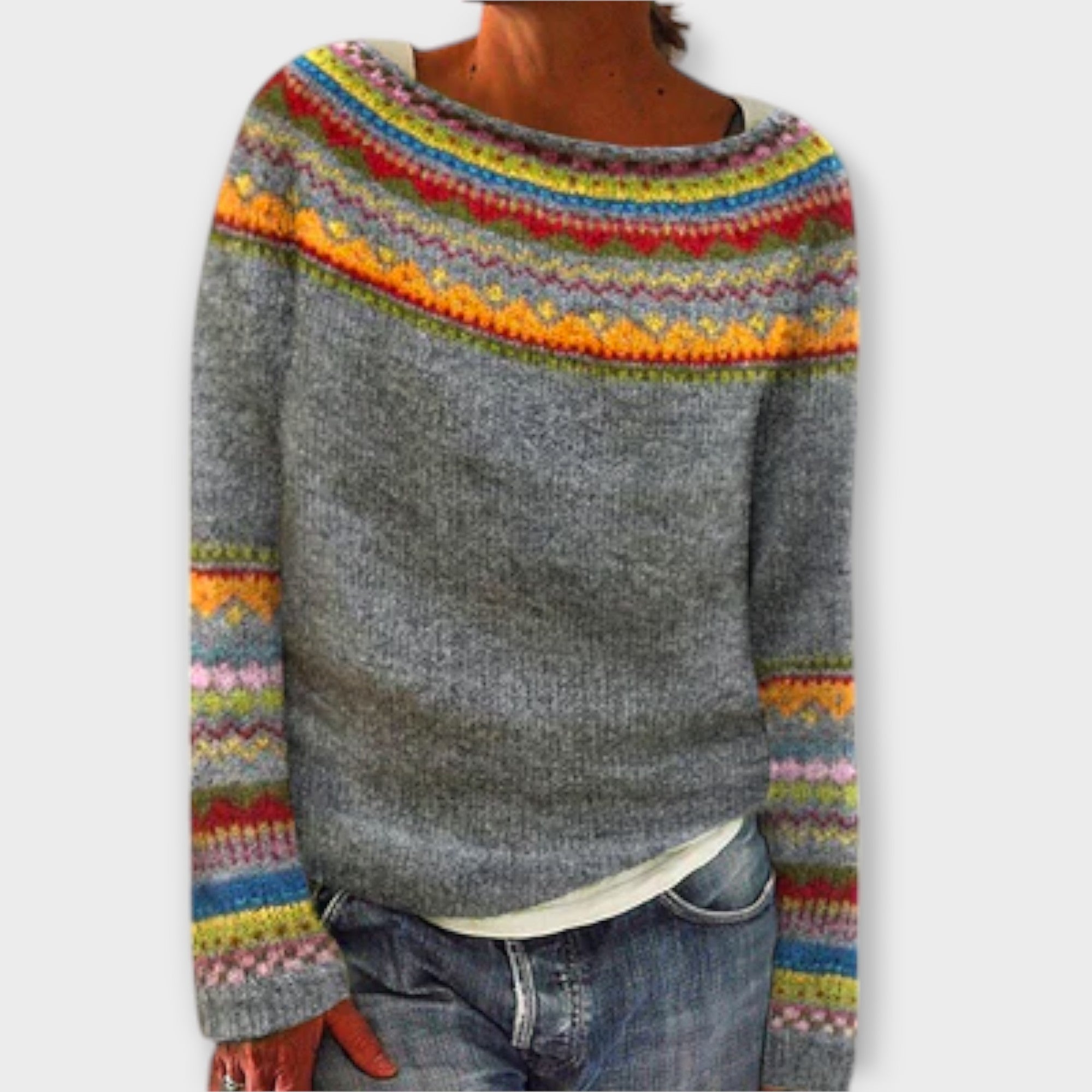 Suzu Vintage Knitted Jumper For Women Autumn Cozy Classic