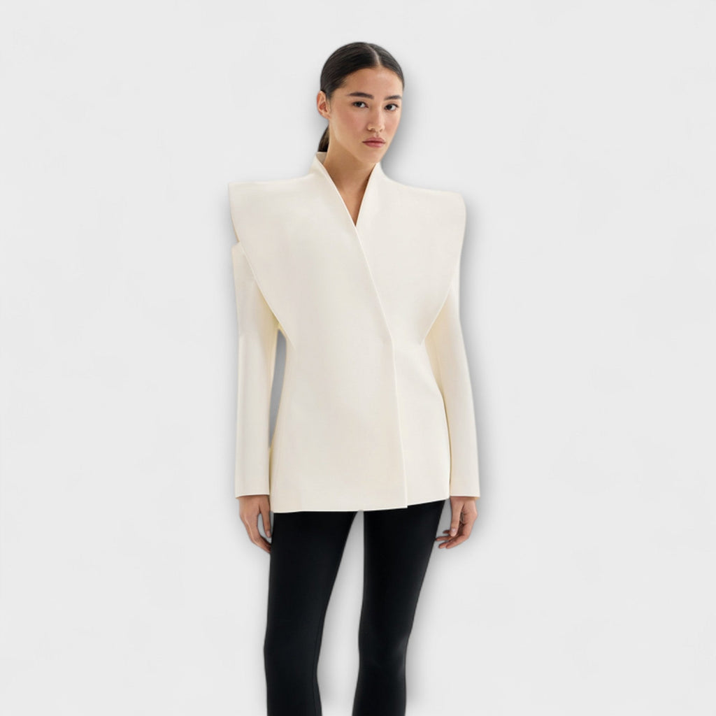 Valeria Sculptural Shoulder Blazer Statement Moments
