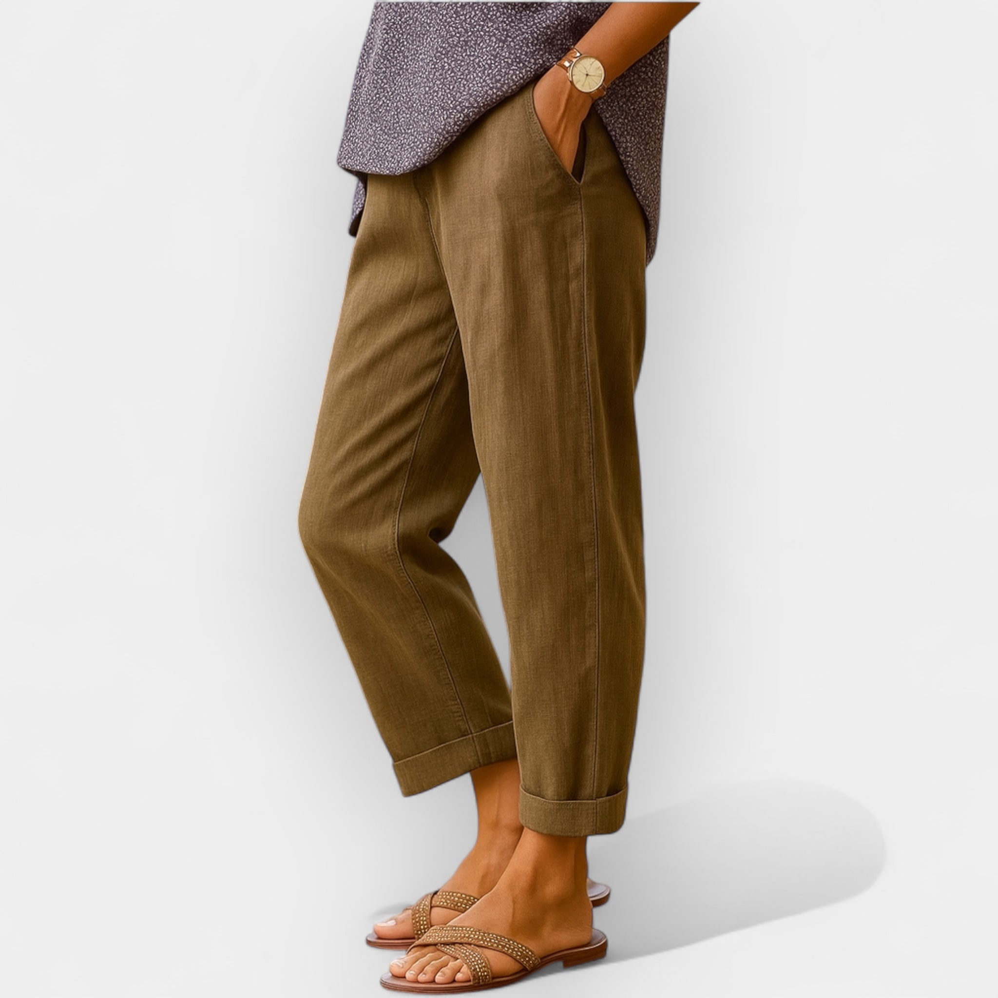 Breathable Linen Summer Trousers With Relaxed Fit For City