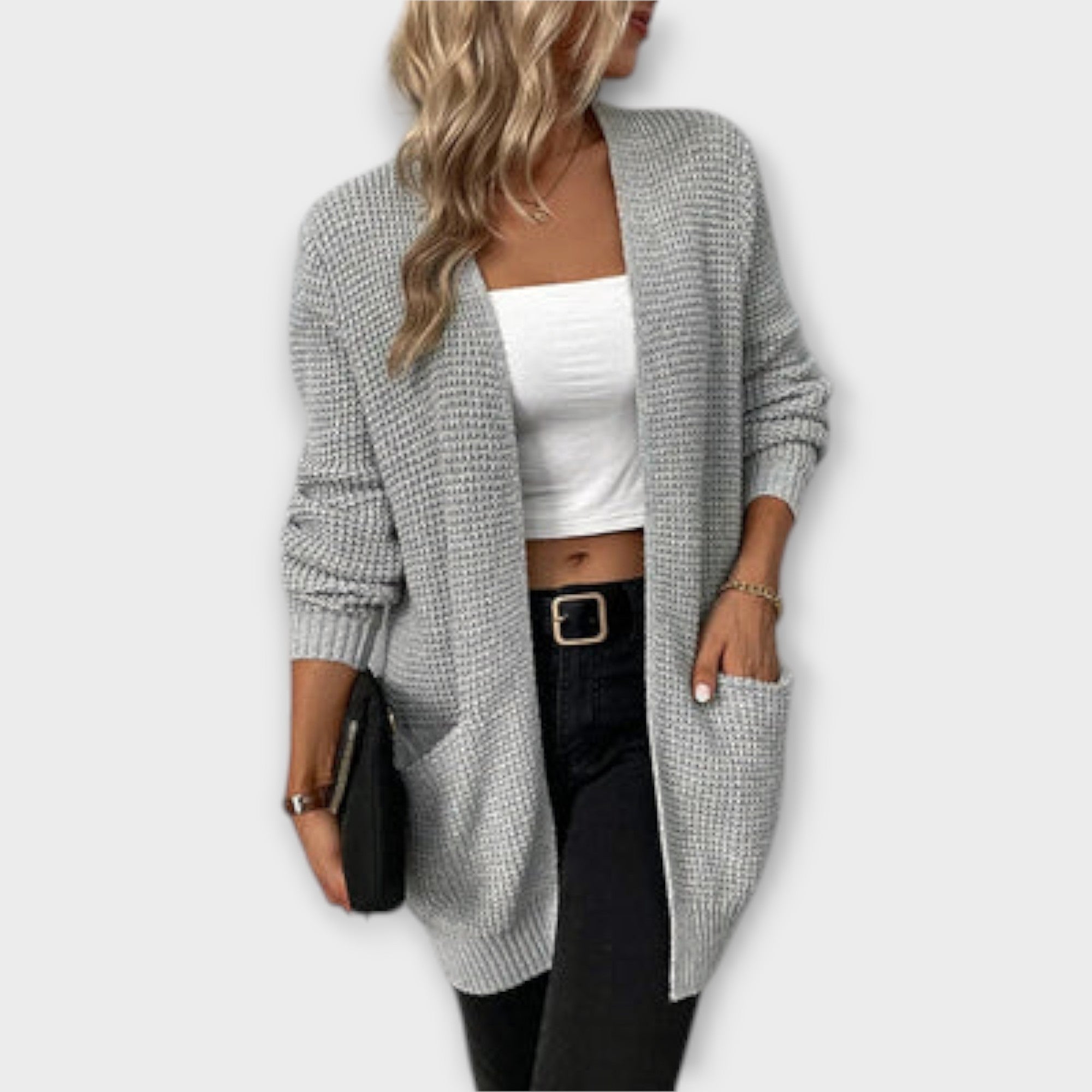 Nancy Casual Knit Cardigan With Pockets For Everyday Wear