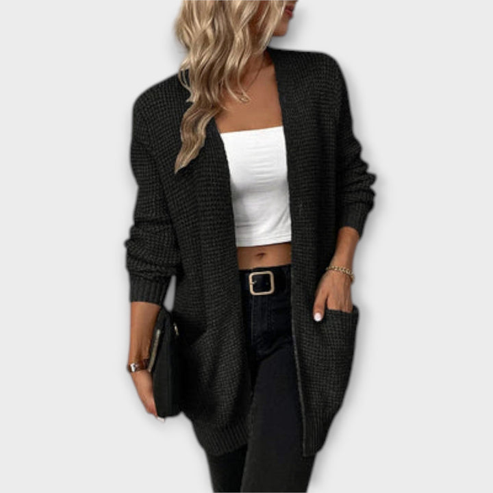 Nancy Casual Knit Cardigan With Pockets For Everyday Wear