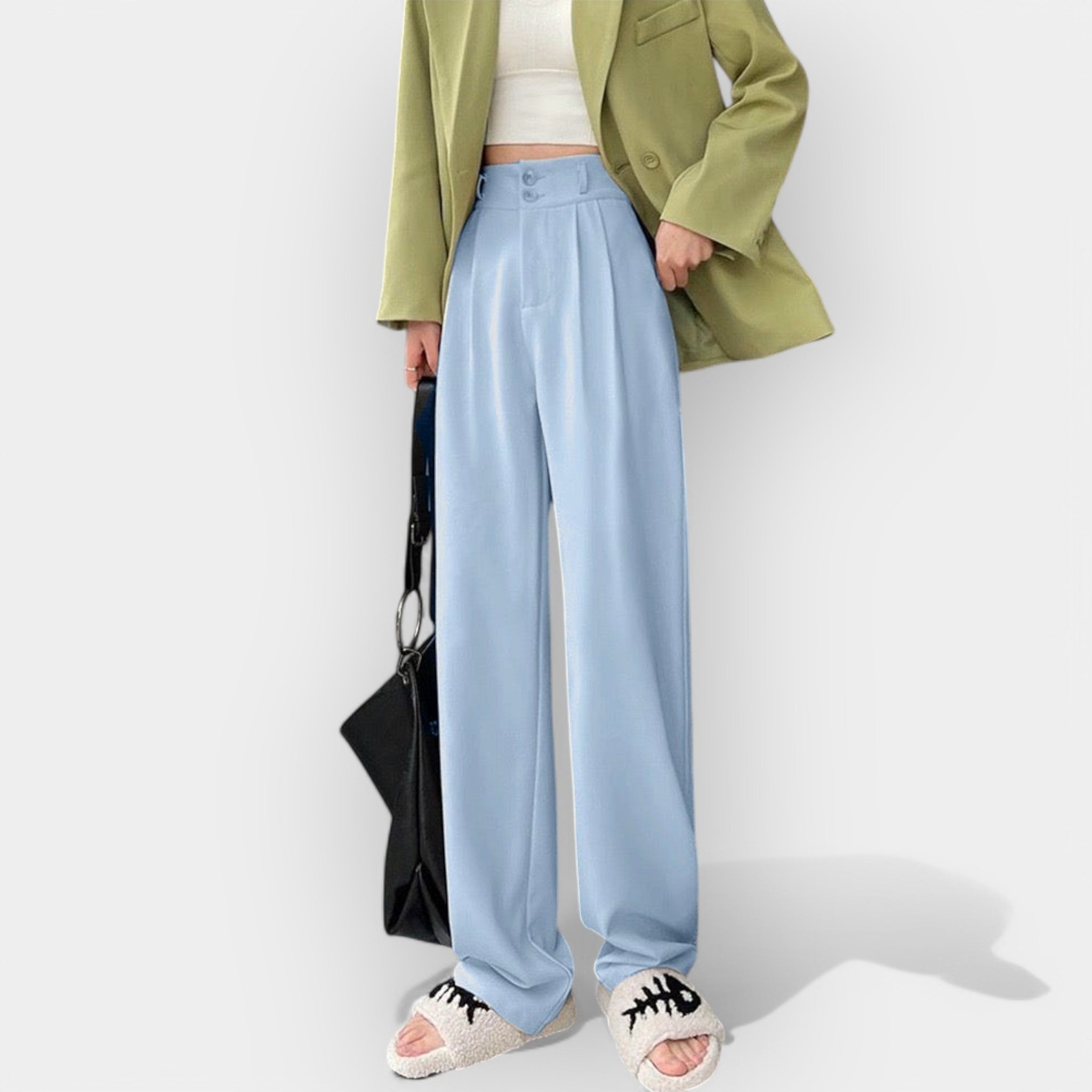 Wide Leg Trousers Korean Style Baggy Urban Casual Relaxed