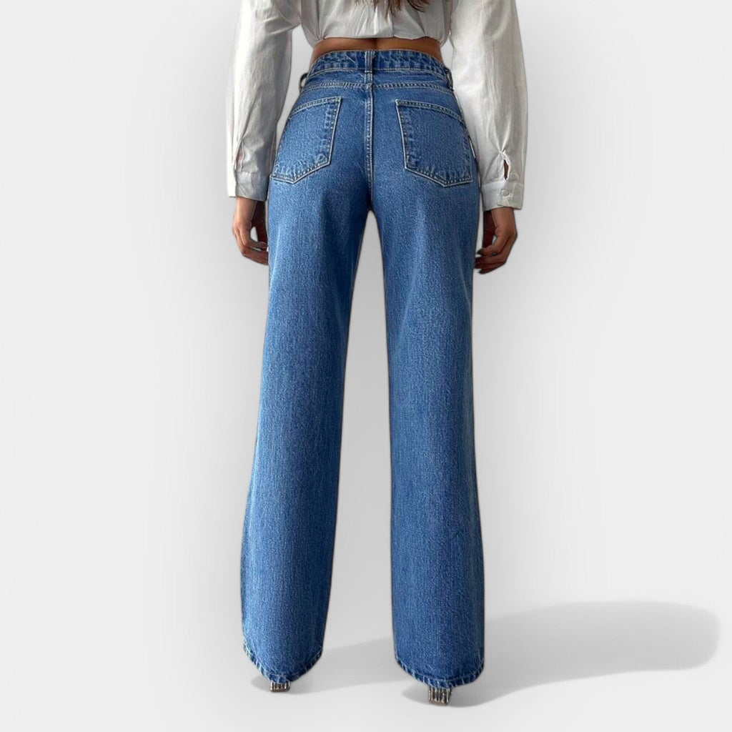 High Waisted Jeans With Wide Leg For Versatile Style