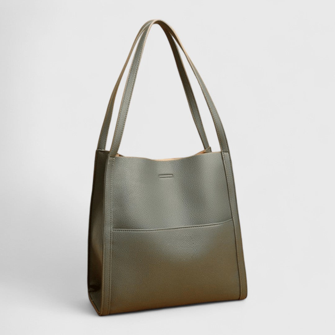 Plousia Leather Shoulder Bag Minimalist Elegant Design