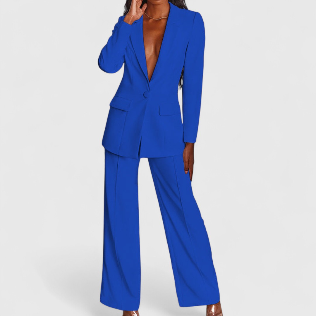 Matina Elegant Suit With Jacket And Trousers For Office