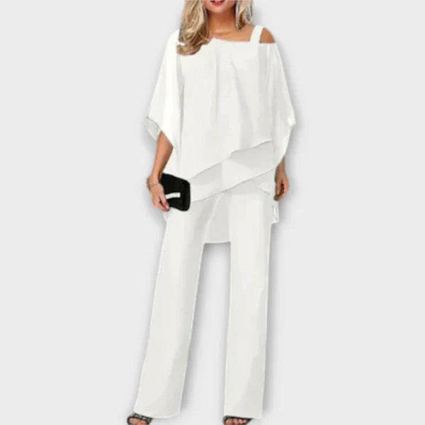 Elegant Chiffon Palazzo Pants Set For Sophisticated Looks