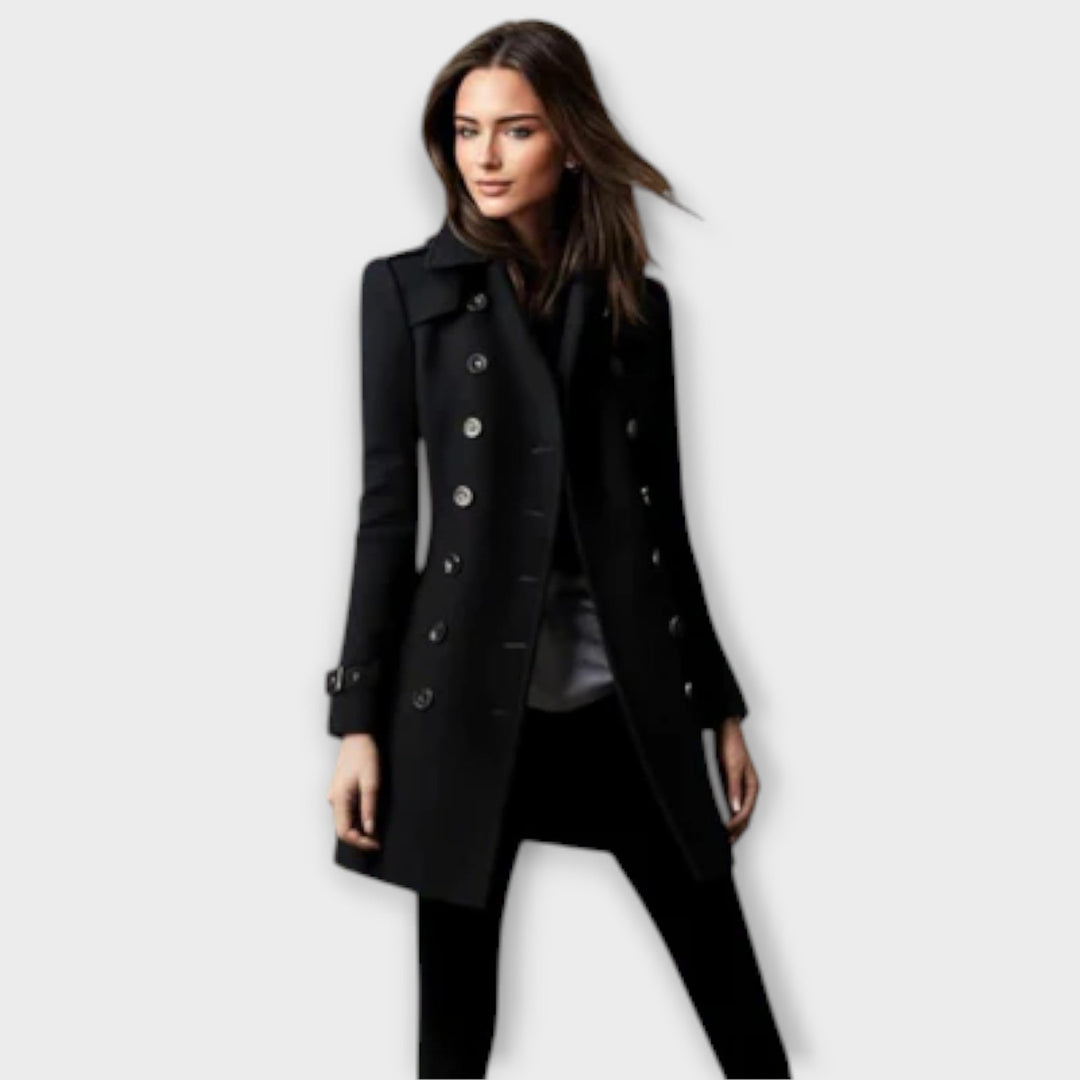 Linda Double Breasted Trench Coat For Women Waterproof