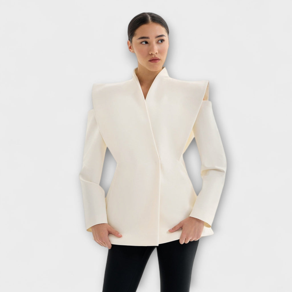 Valeria Sculptural Shoulder Blazer Statement Moments