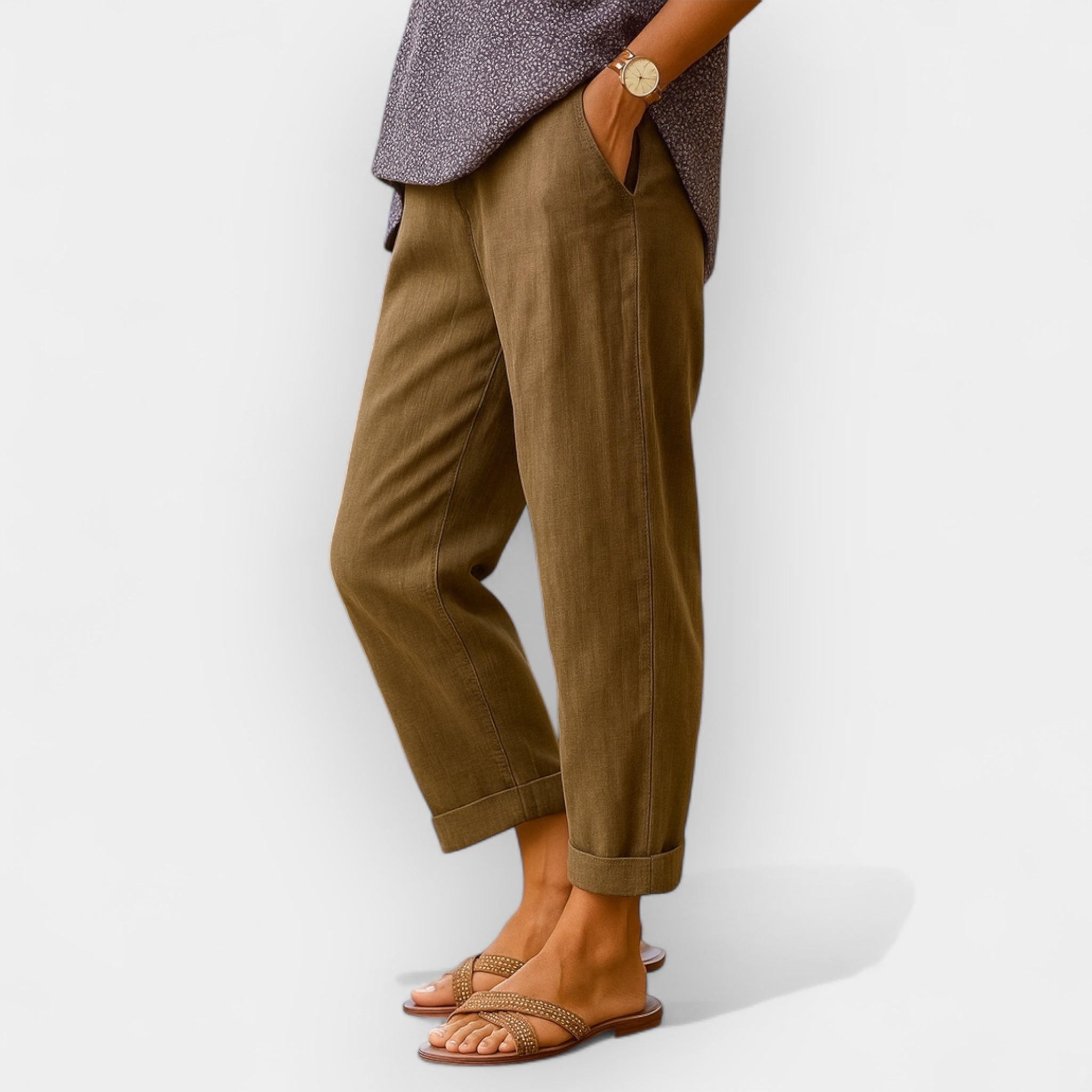 Linen Summer Trousers Lightweight Airy Fit For Warm Weather