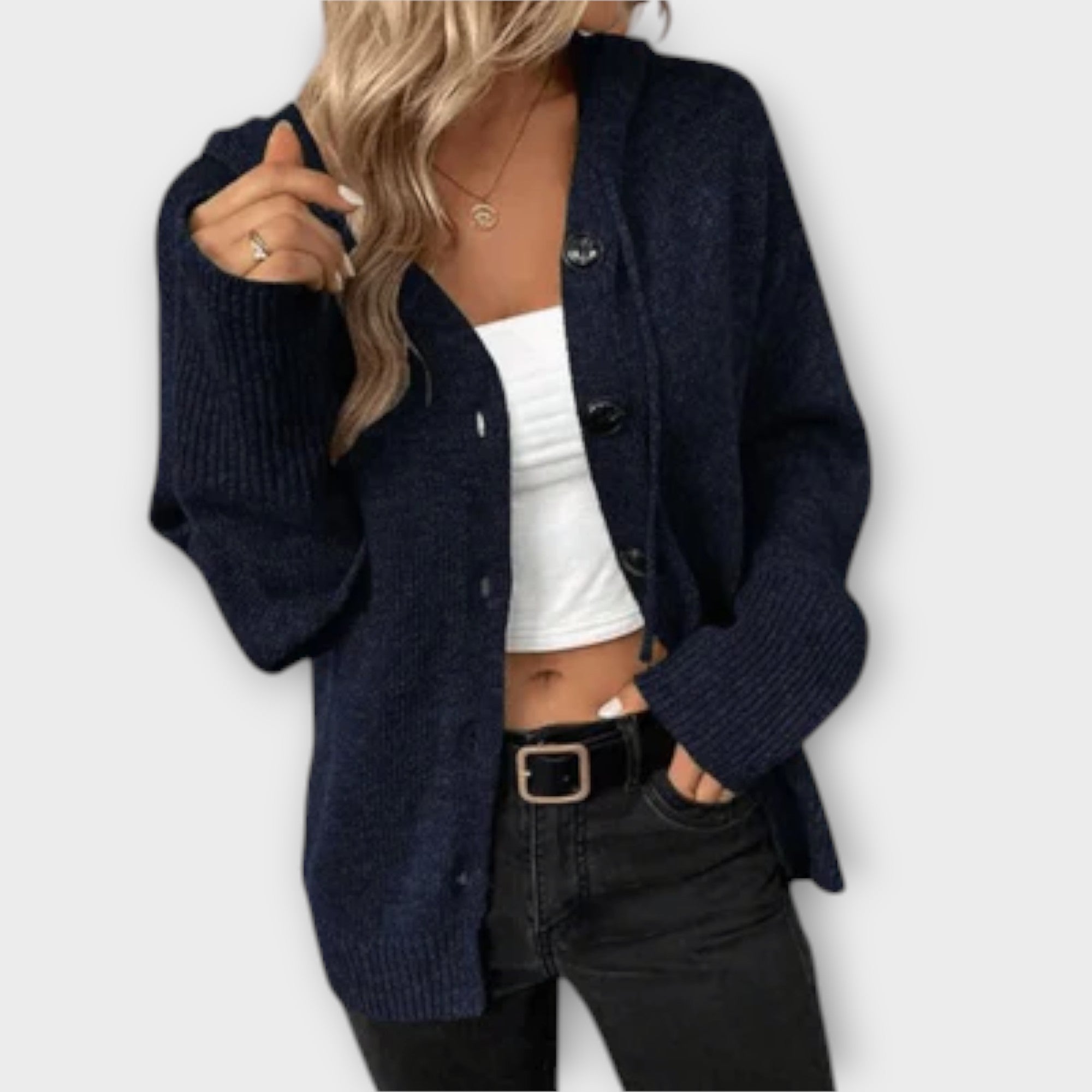 Brittan Knit Cardigan With Buttons Warm Classic Knitwear