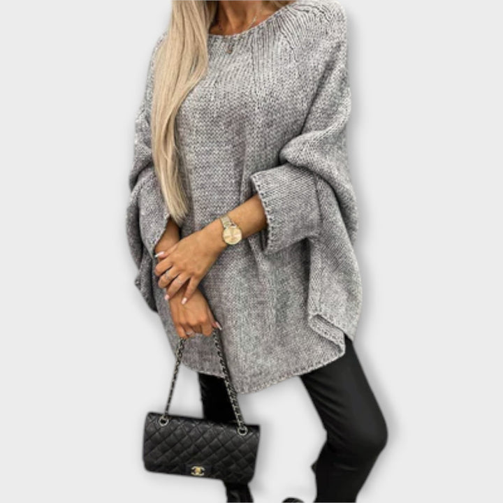 Isabelle Cable Knit Jumper With Round Neck For Women
