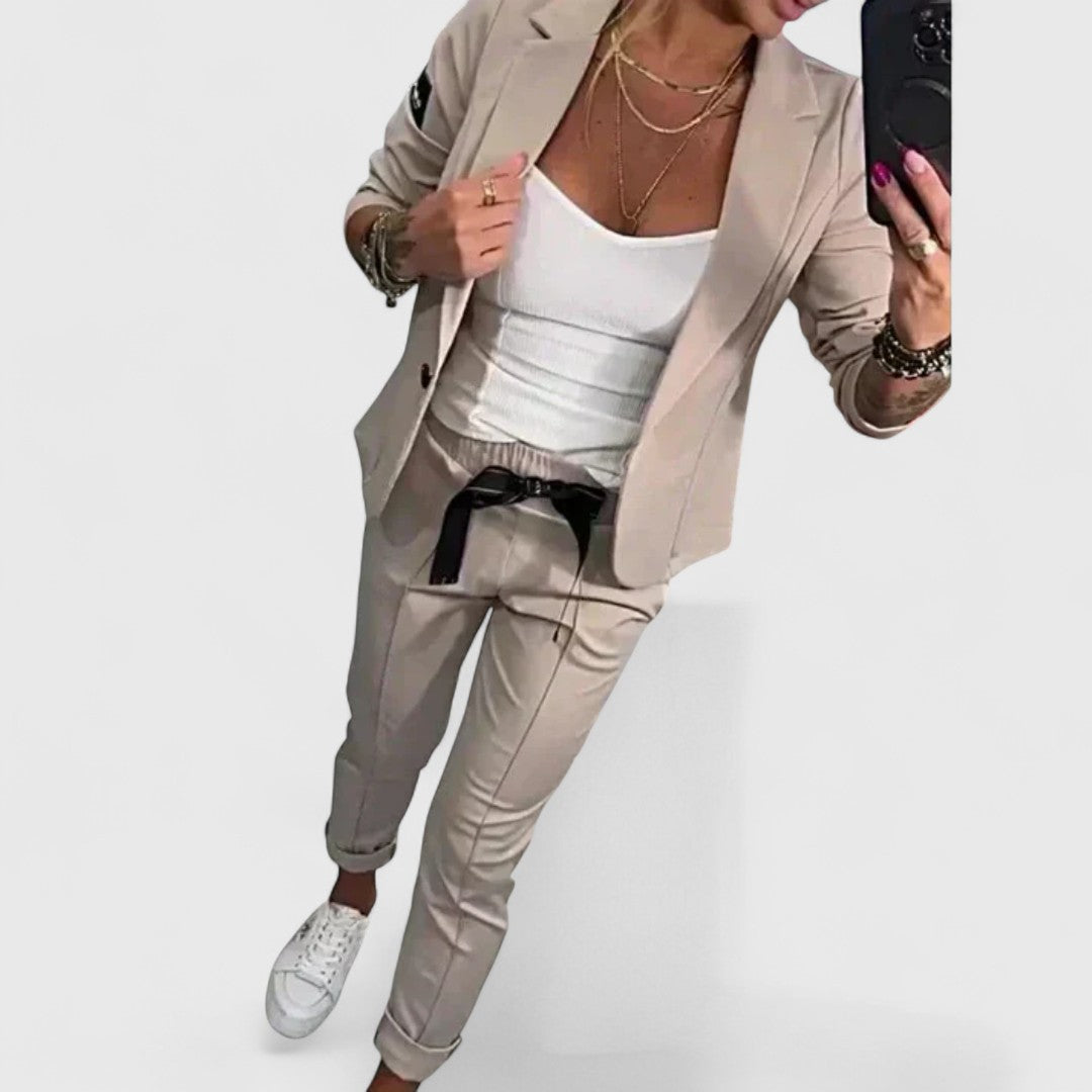 Amalia Timeless Soft Jacket And Relaxed Jogger Set