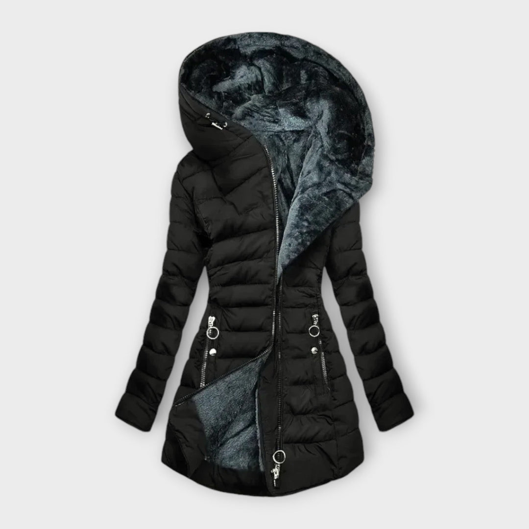 Kori Cozy Faux Fur Lined Coat For Winter Warmth And Style