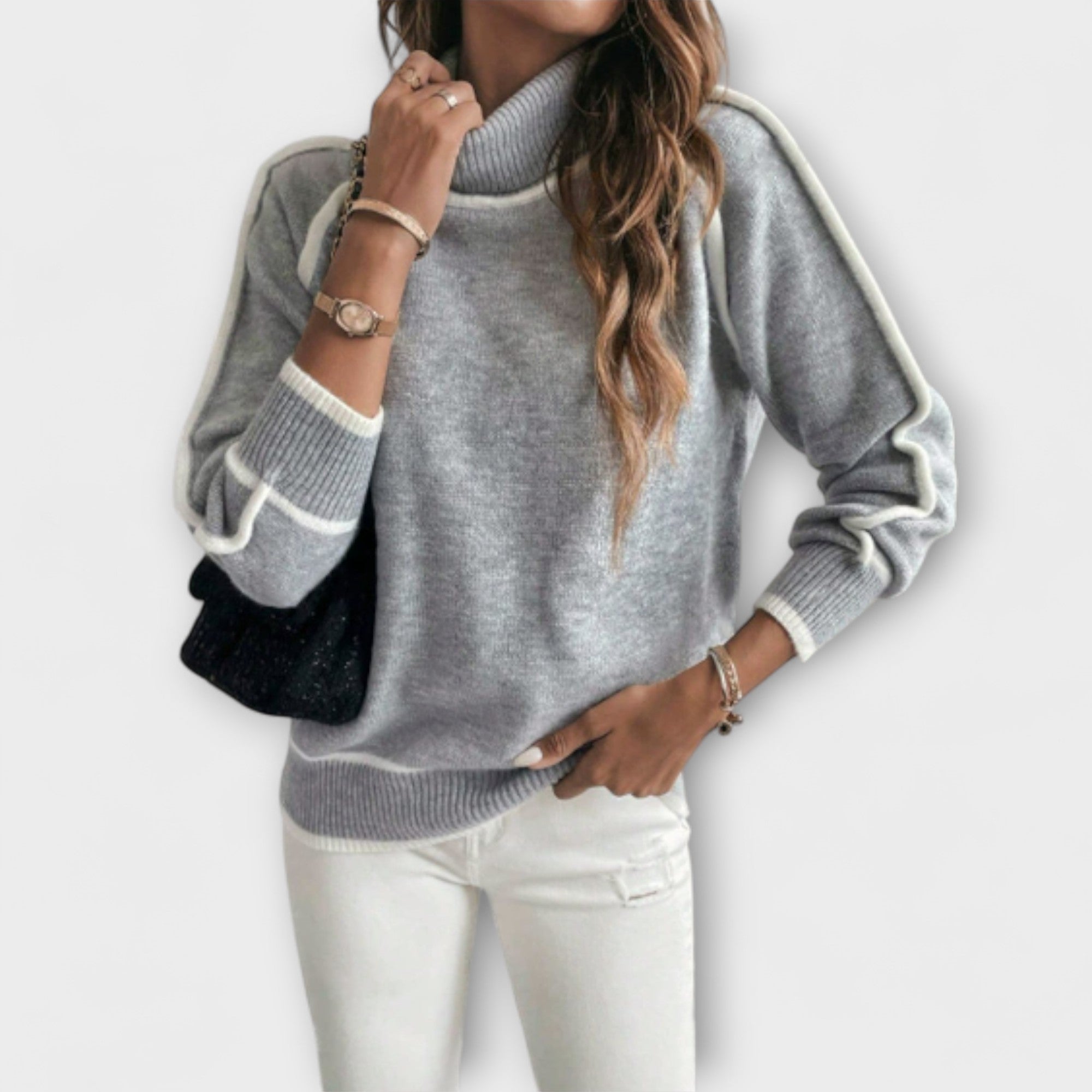 Aurora Relaxed Roll Neck Jumper for Warm Effortless Style