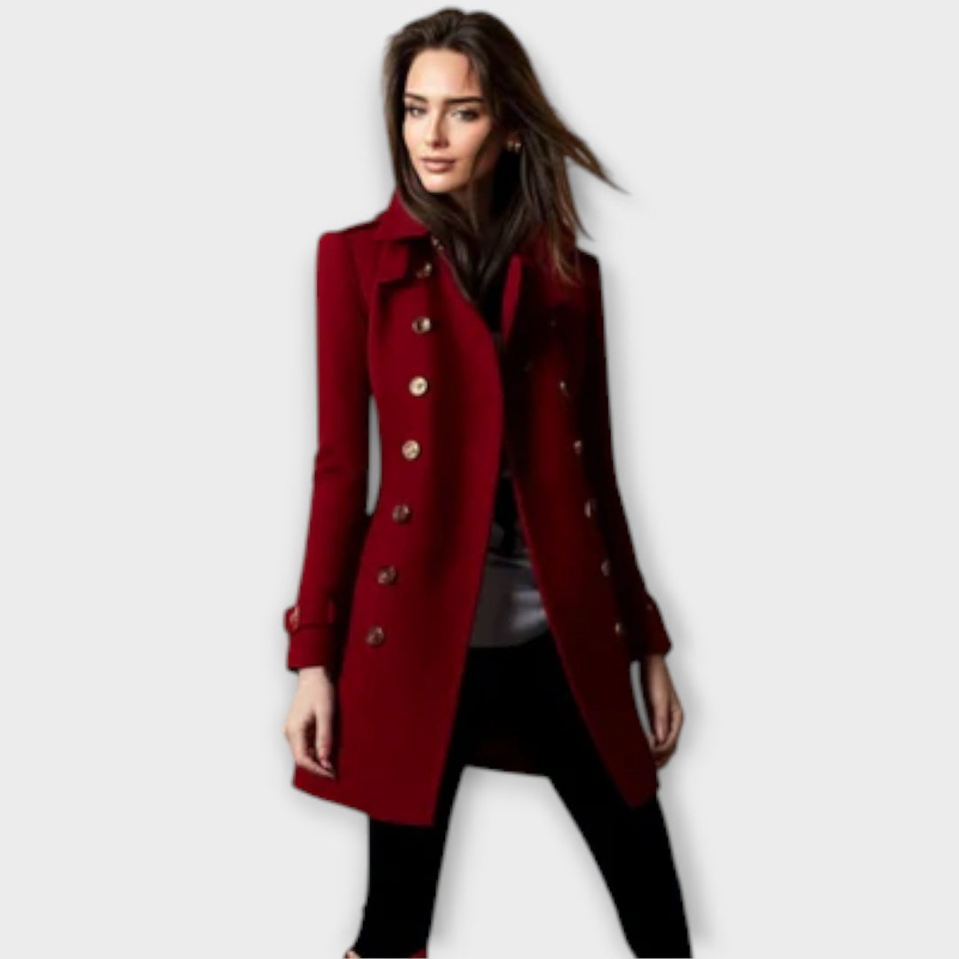 Linda Double Breasted Trench Coat For Women Waterproof