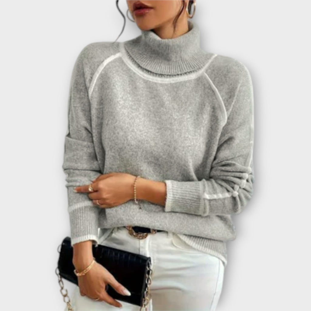 Aurora Relaxed Roll Neck Jumper for Warm Effortless Style