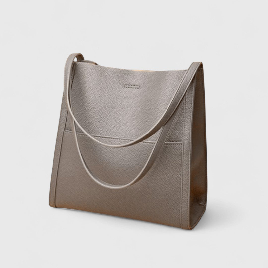 Plousia Leather Shoulder Bag Minimalist Elegant Design