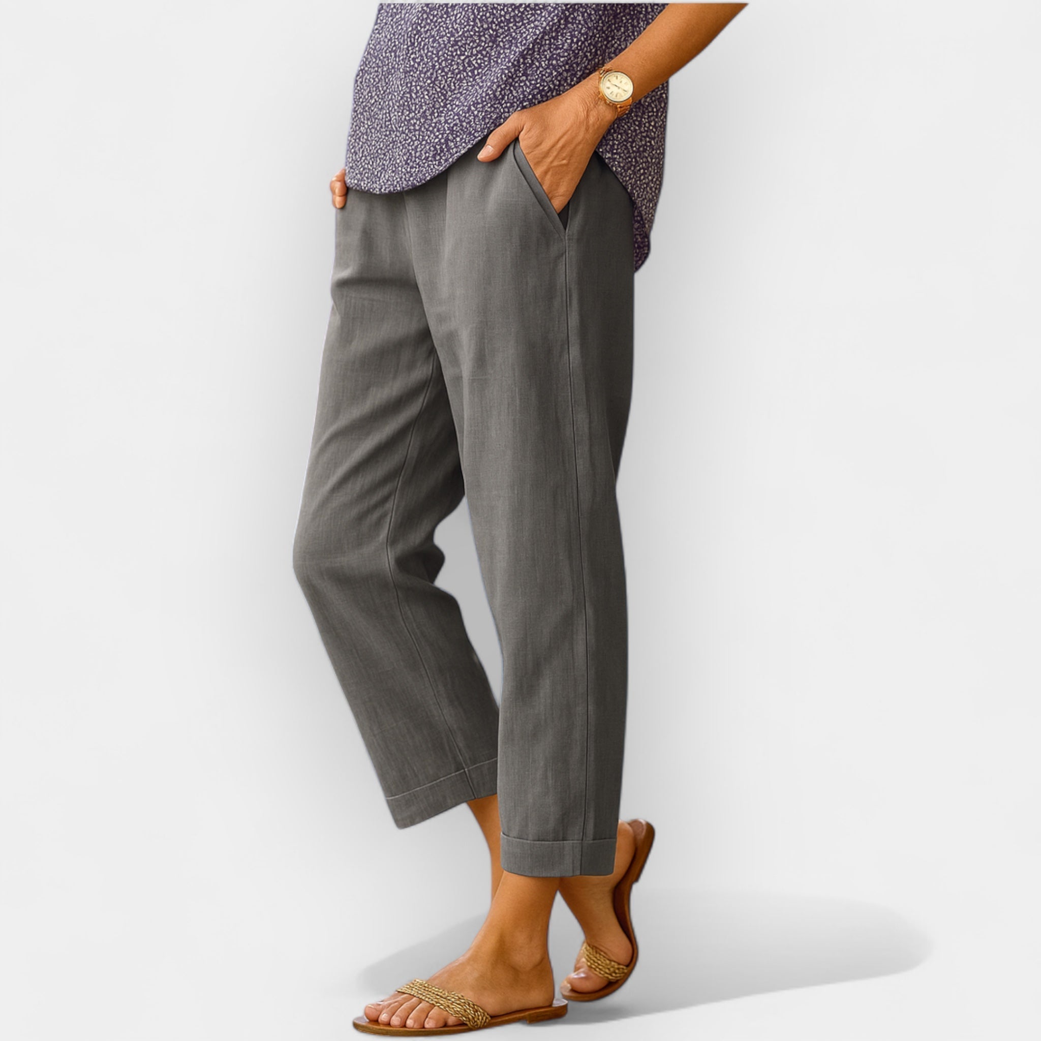 Linen Summer Trousers Lightweight Airy Fit For Warm Weather