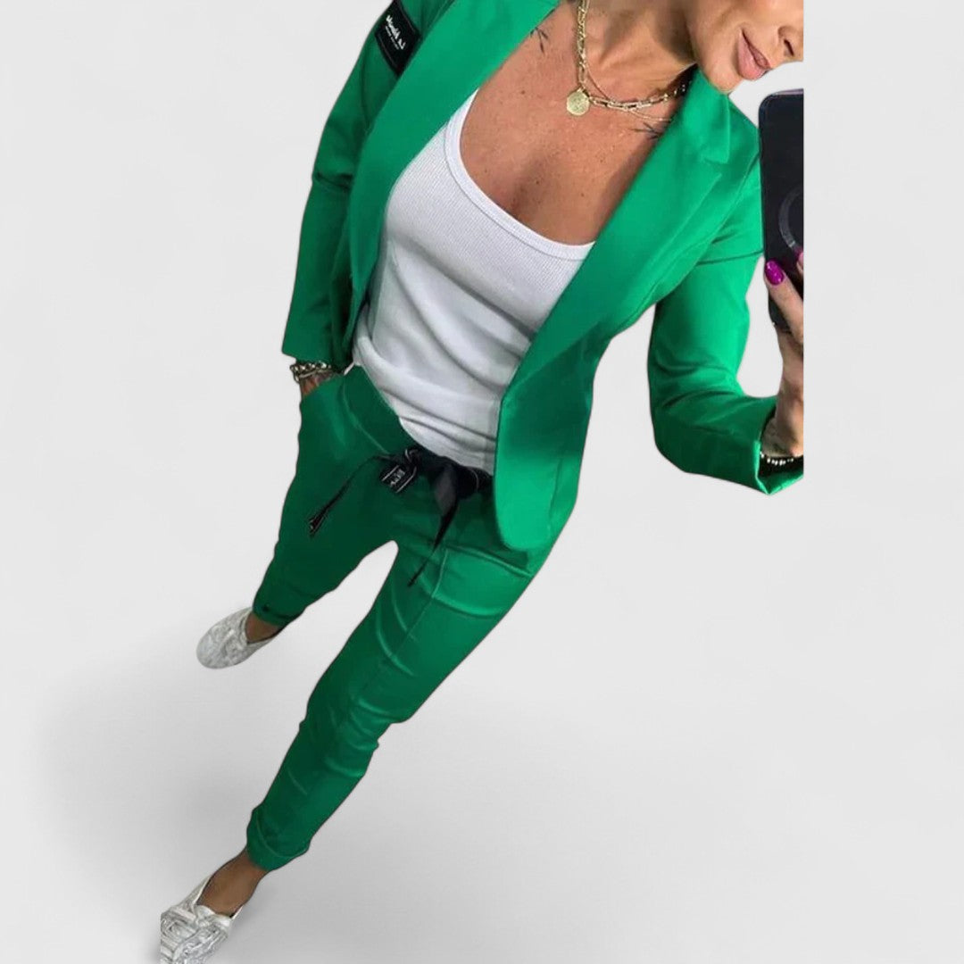 Amalia Timeless Soft Jacket And Relaxed Jogger Set