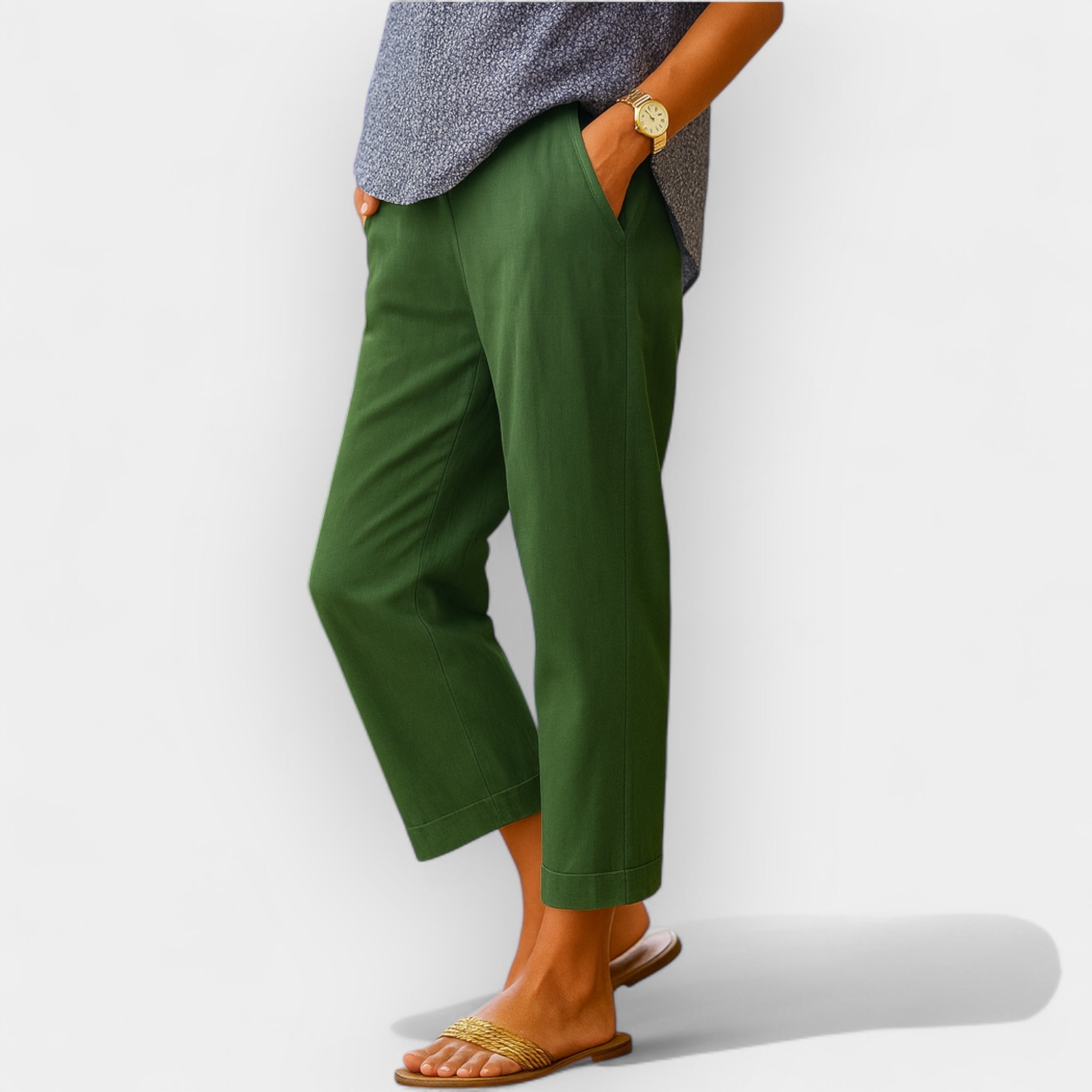 Breathable Linen Summer Trousers With Relaxed Fit For City