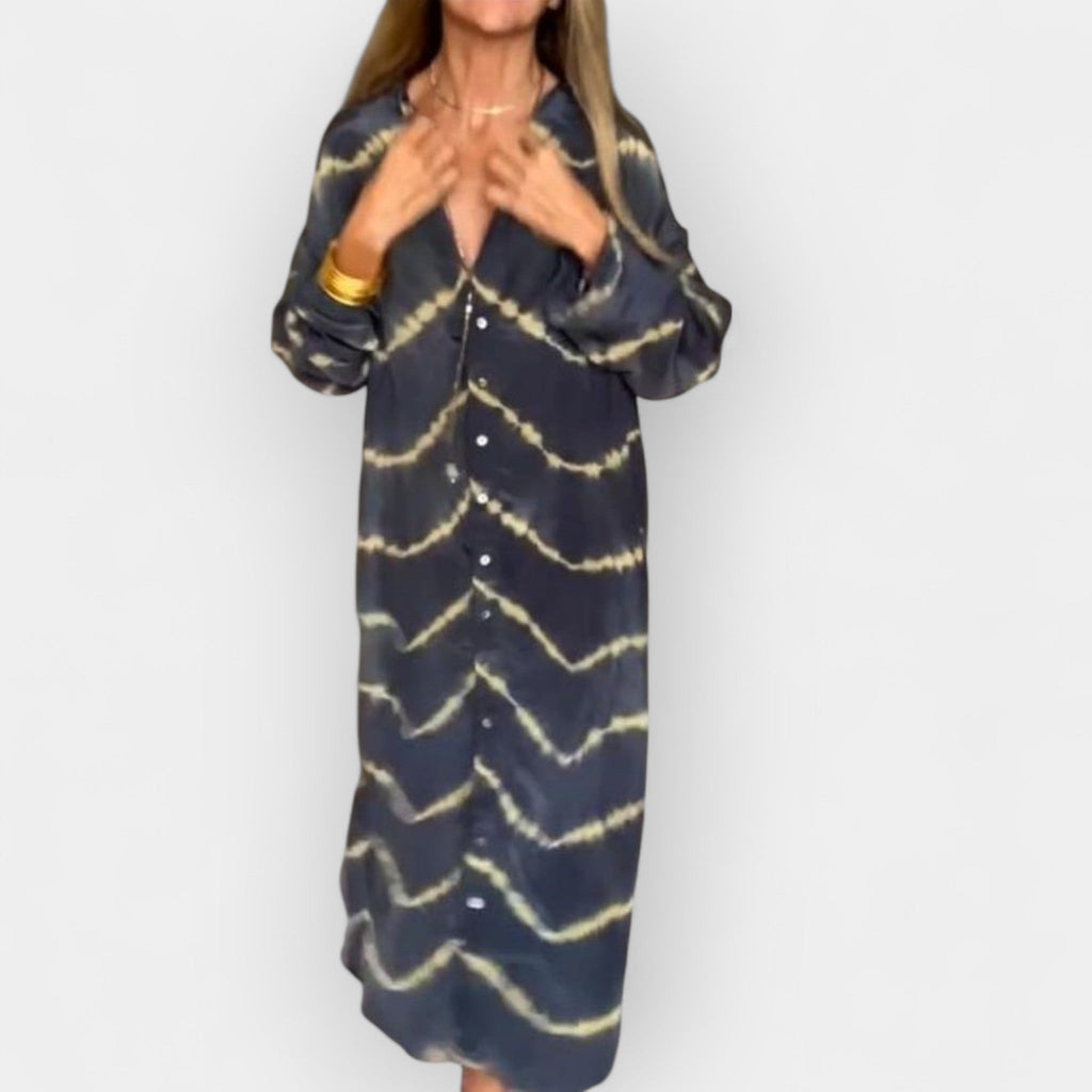 Bohemian Long Dress With Stripes For Effortless Style