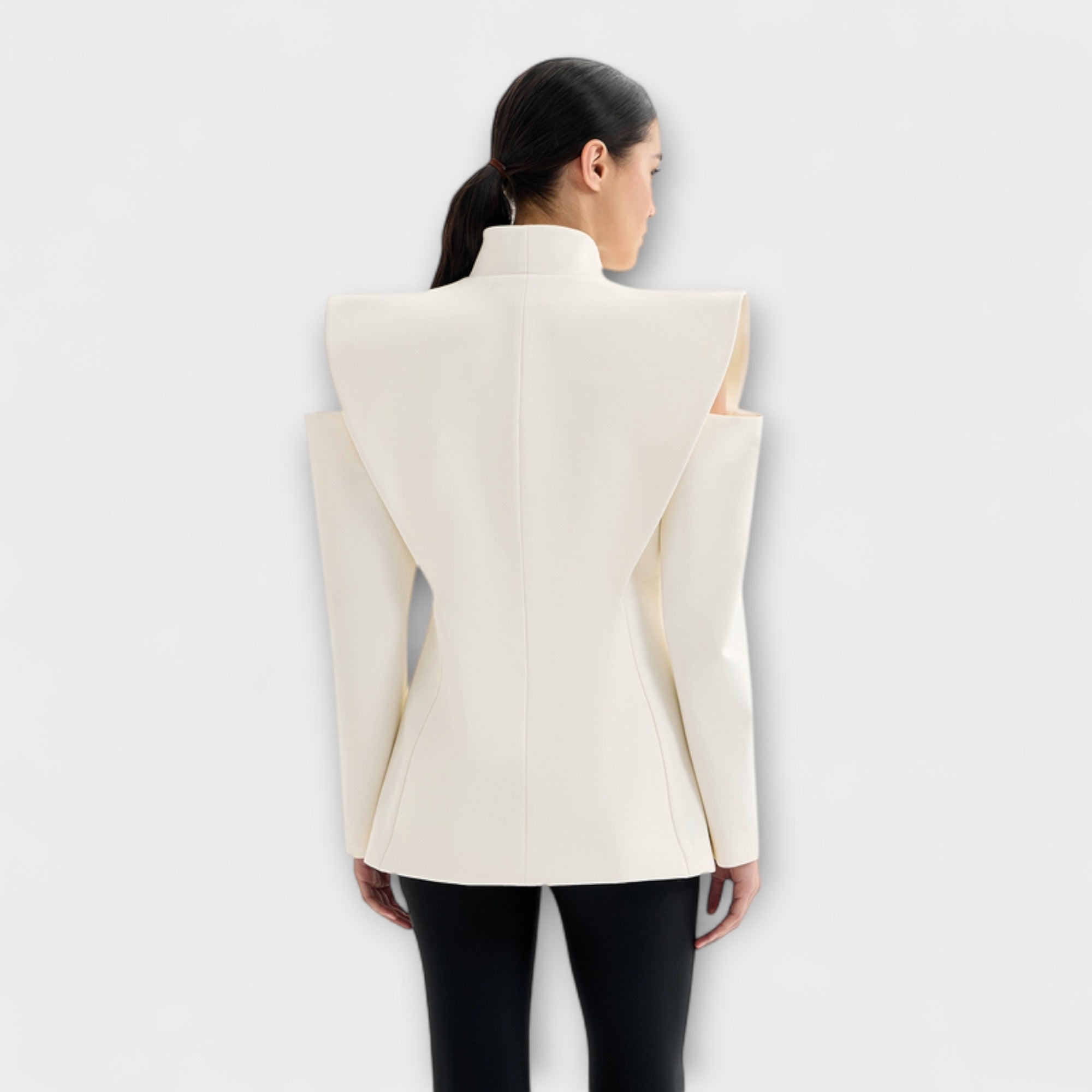 Valeria Sculptural Shoulder Blazer Statement Moments