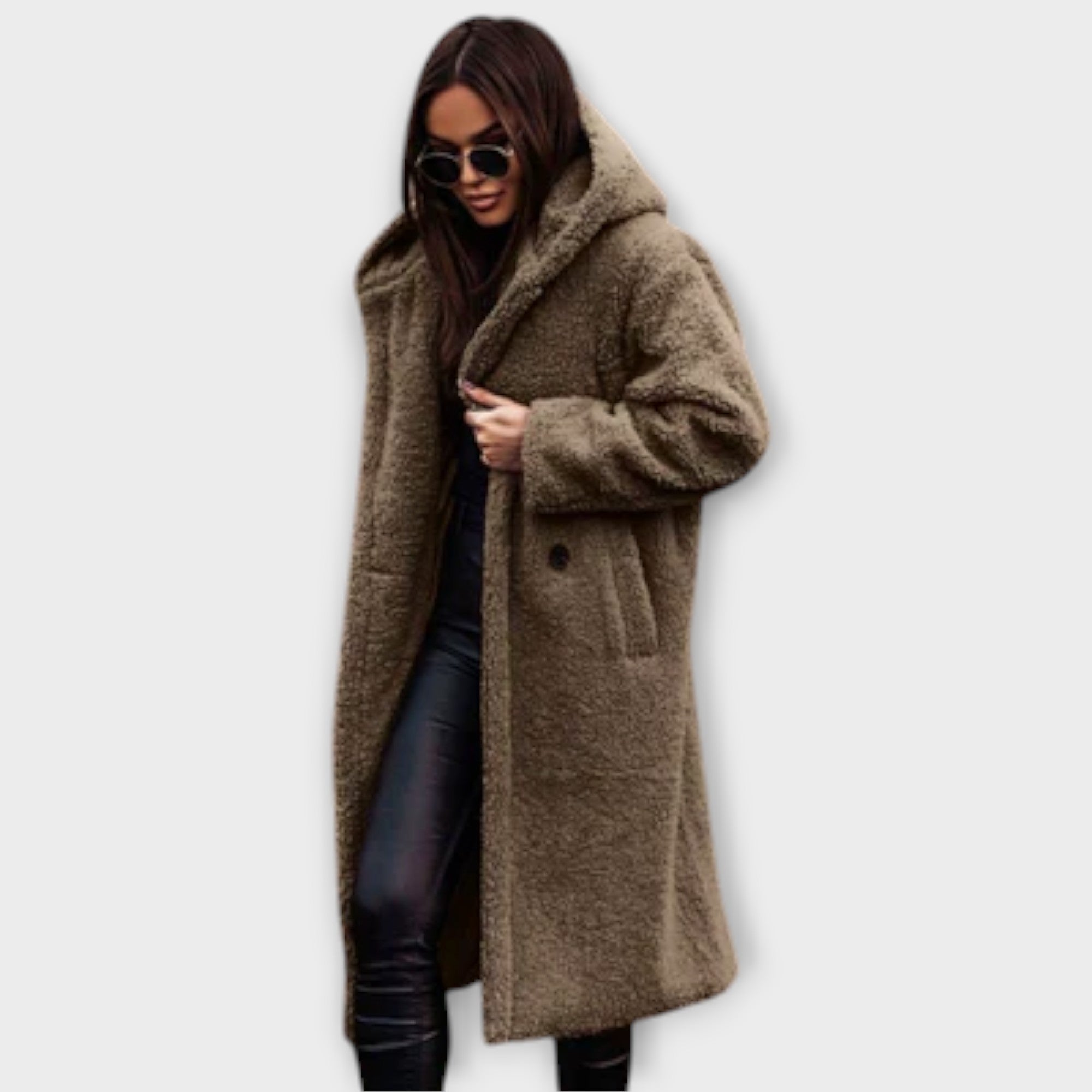 Jennifer Cosy Knee Length Hooded Winter Coat for Women