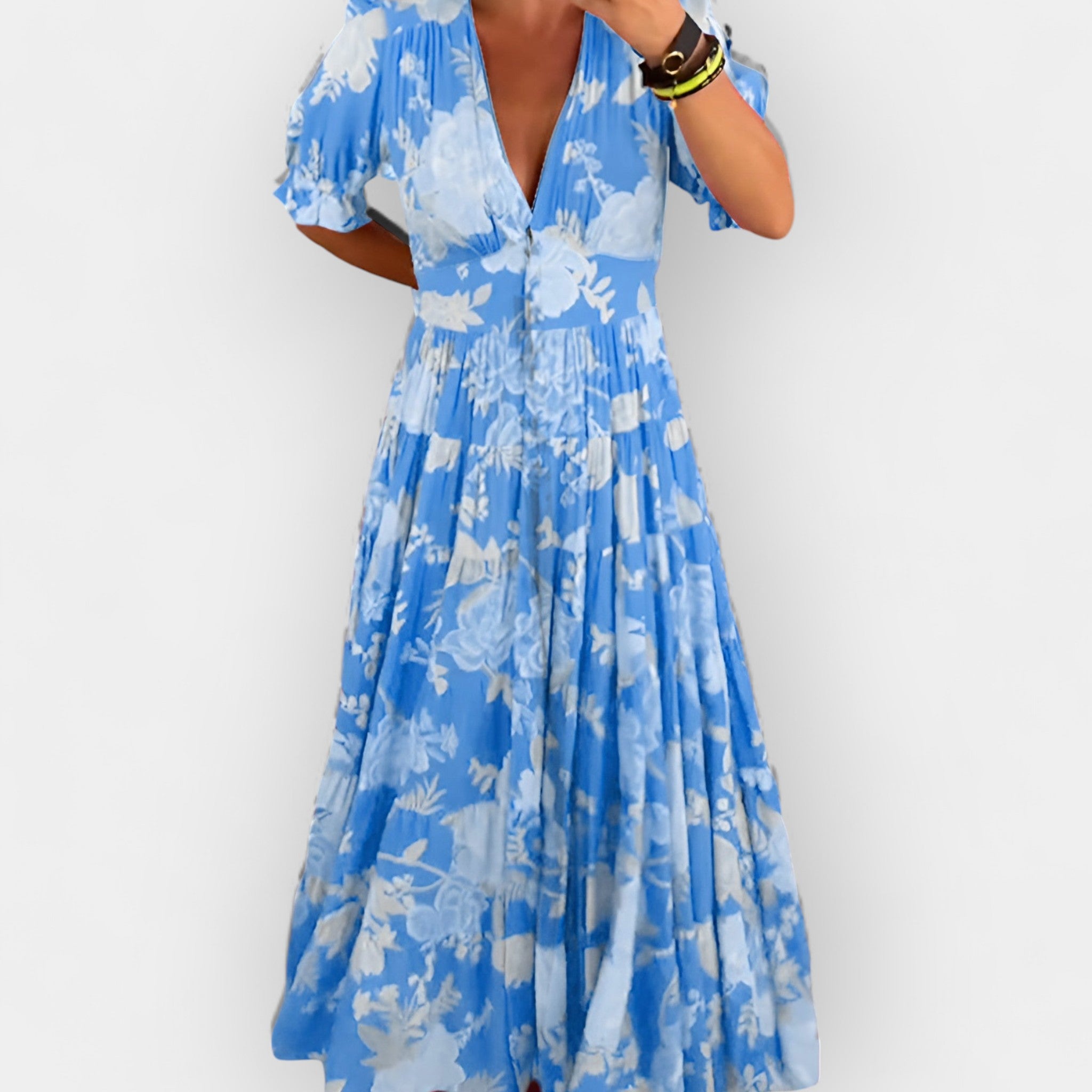Airy Floral Dress With Pockets For Summer Daywear Everyday
