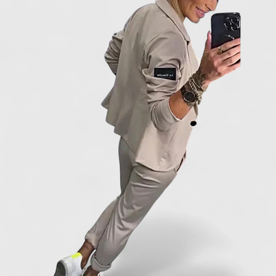 Amalia Timeless Soft Jacket And Relaxed Jogger Set