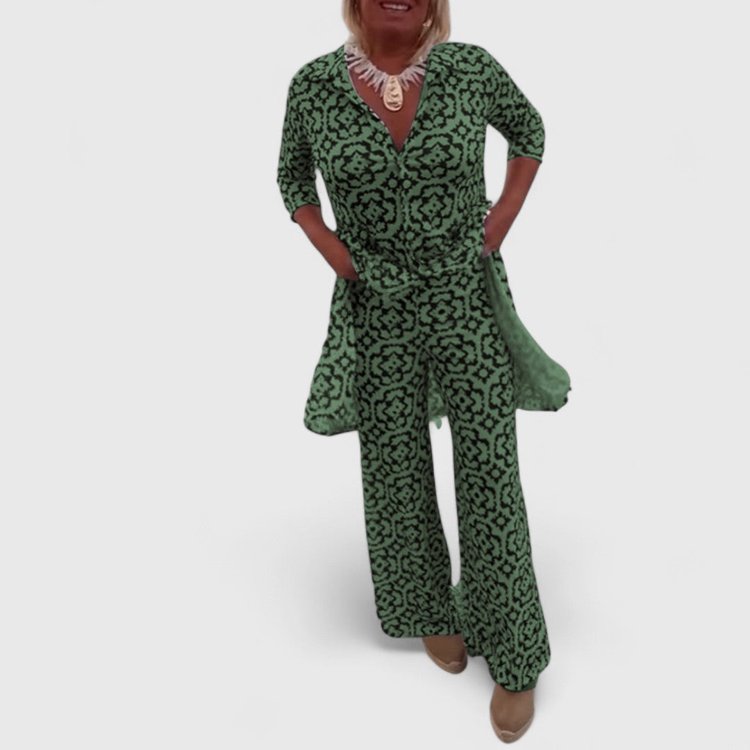 Carmela Vintage Set With Distinctive Prints And Buttons