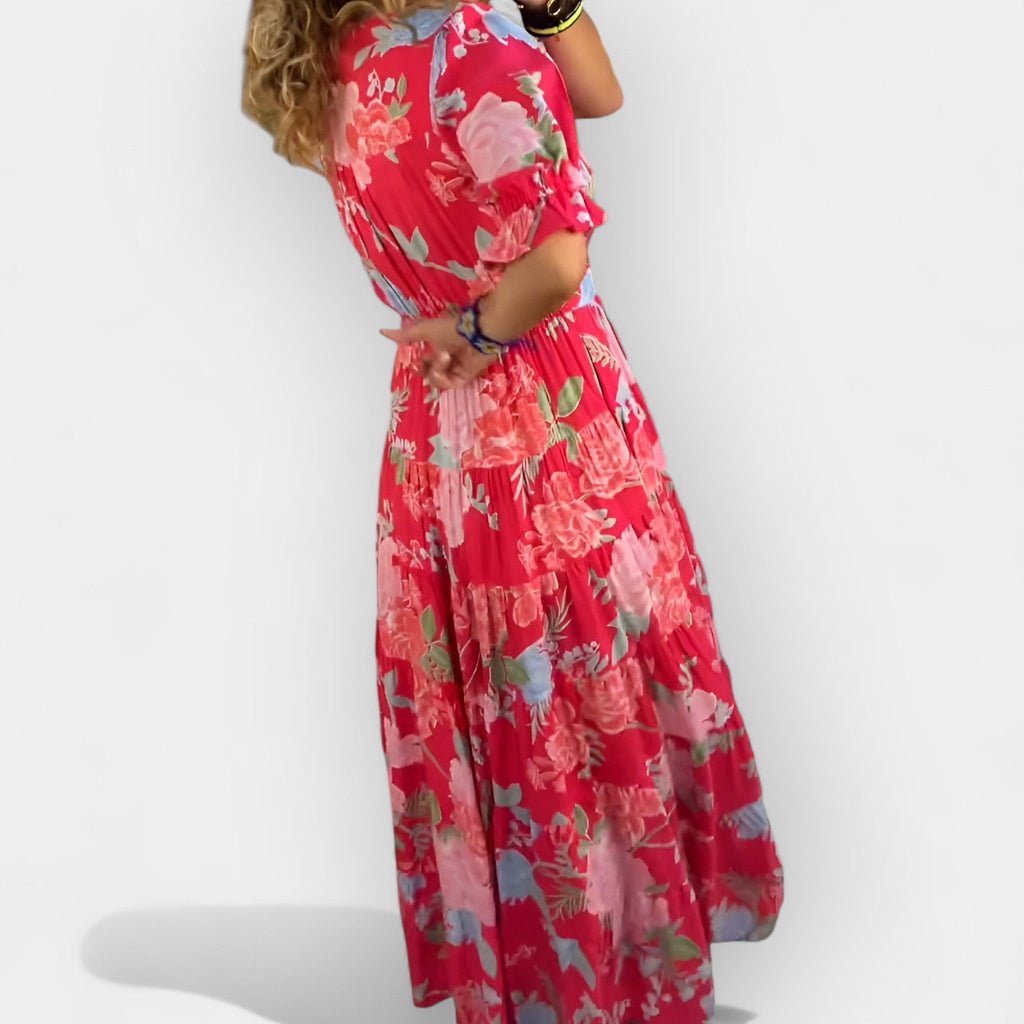 Airy Floral Dress With Pockets For Summer Daywear Everyday