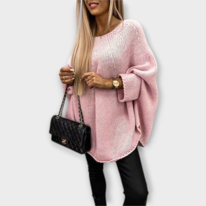 Isabelle Cable Knit Jumper With Round Neck For Women