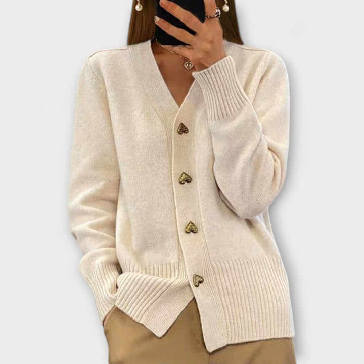 Marij Womens V Neck Jumper Vintage Look Knitwear Collection