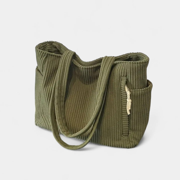 Danai Striped Shoulder Bag With Elegant Drawstring