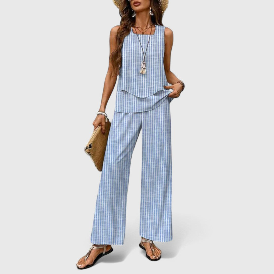 Ouranitsa Sleeveless Two Piece With Straight Trousers