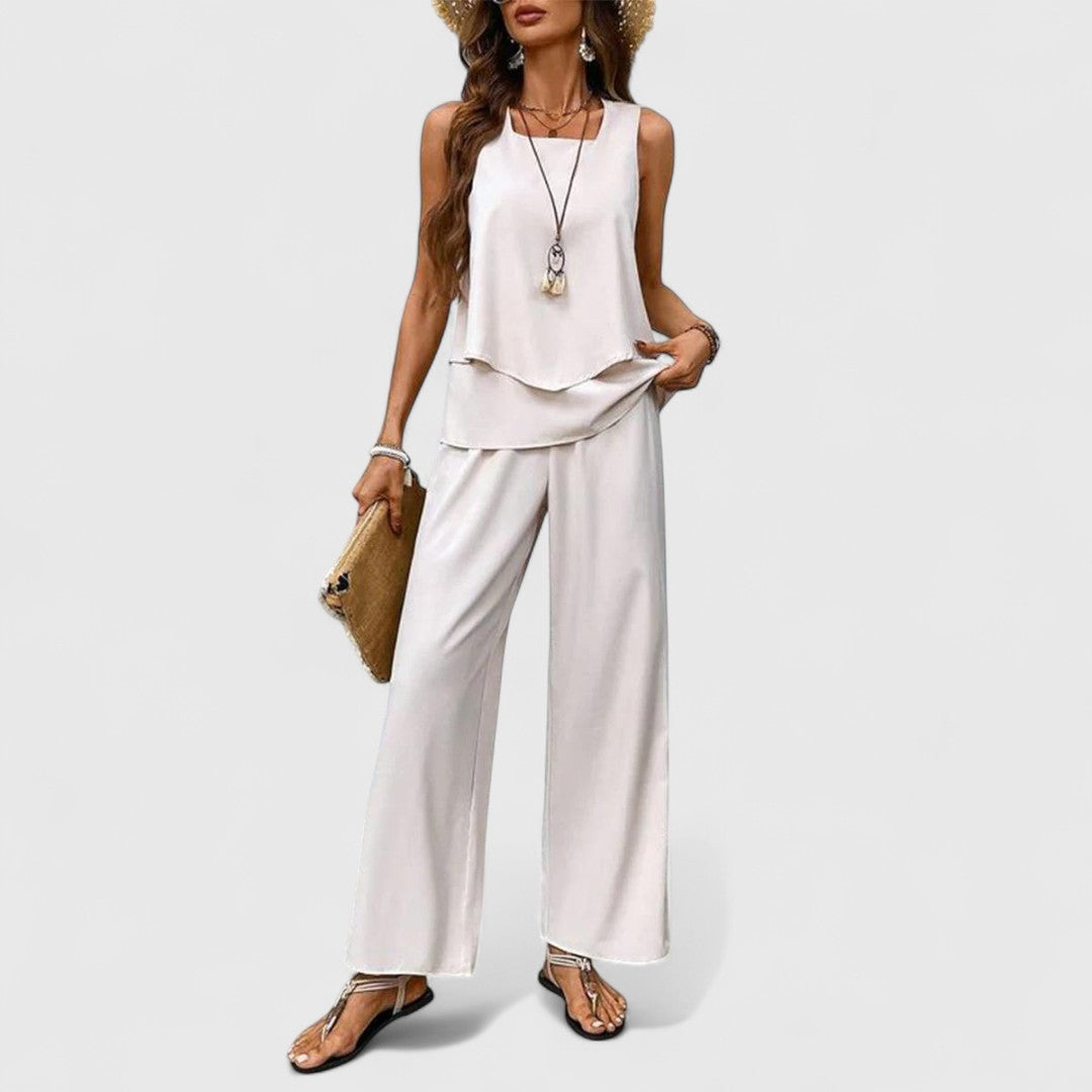 Ouranitsa Sleeveless Two Piece With Straight Trousers