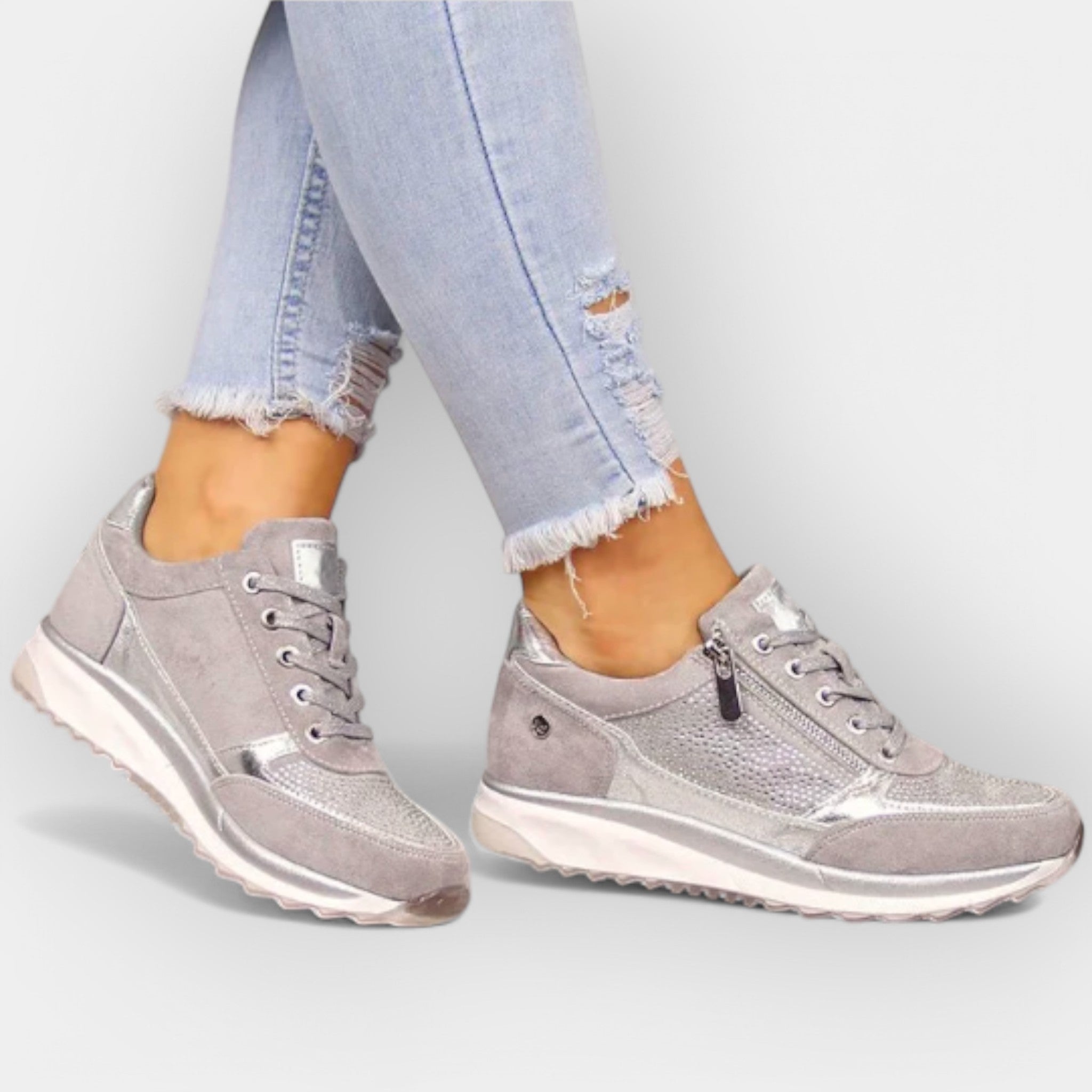 Ergonomic Sneakers With Zipper For All Day Comfort